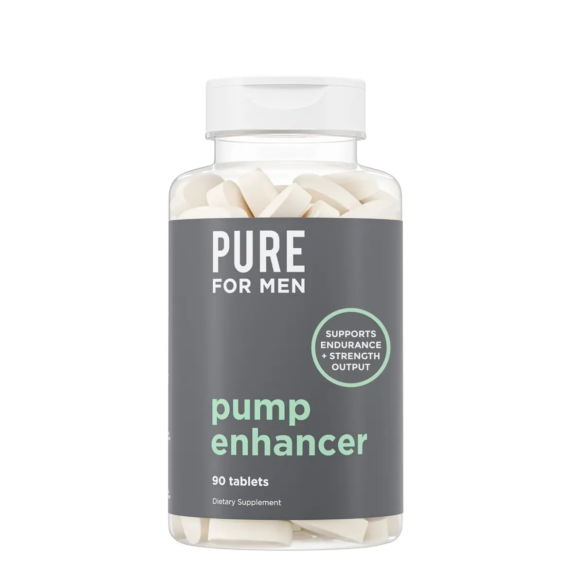 Pure for Men Pump Enhancer Pre Workout 90 Count | Nitric Oxide Booster for Muscle Pump & Energy - main product image