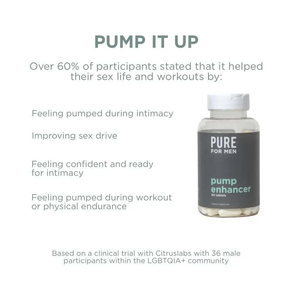 Pure for Men Pump Enhancer Pre Workout 90 Count | Nitric Oxide Booster for Muscle Pump & Energy - view 8