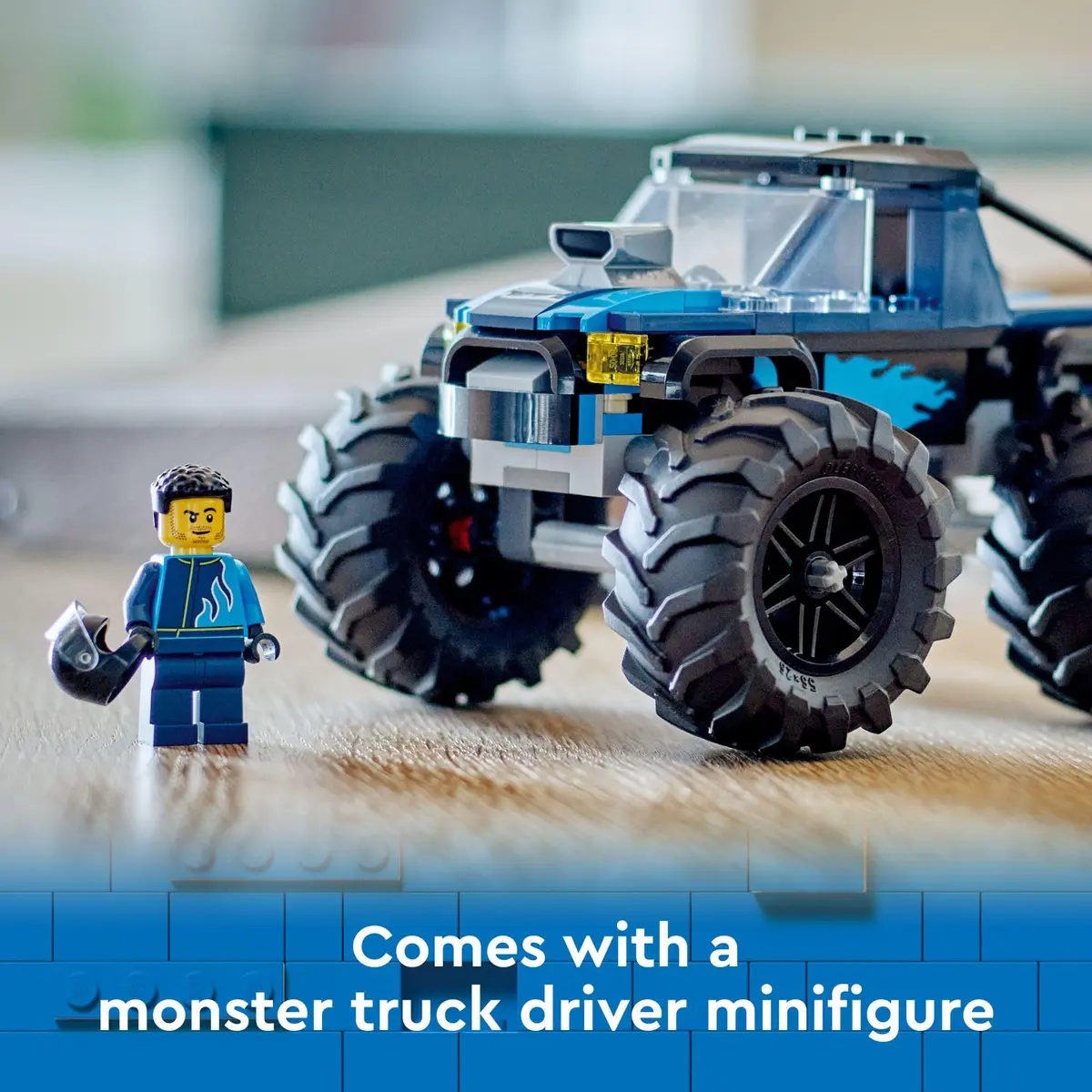 LEGO City Blue Monster Truck Toy Playset with Driver Minifigure | Educational Building Toy for Kids Aged 5+ - view 5