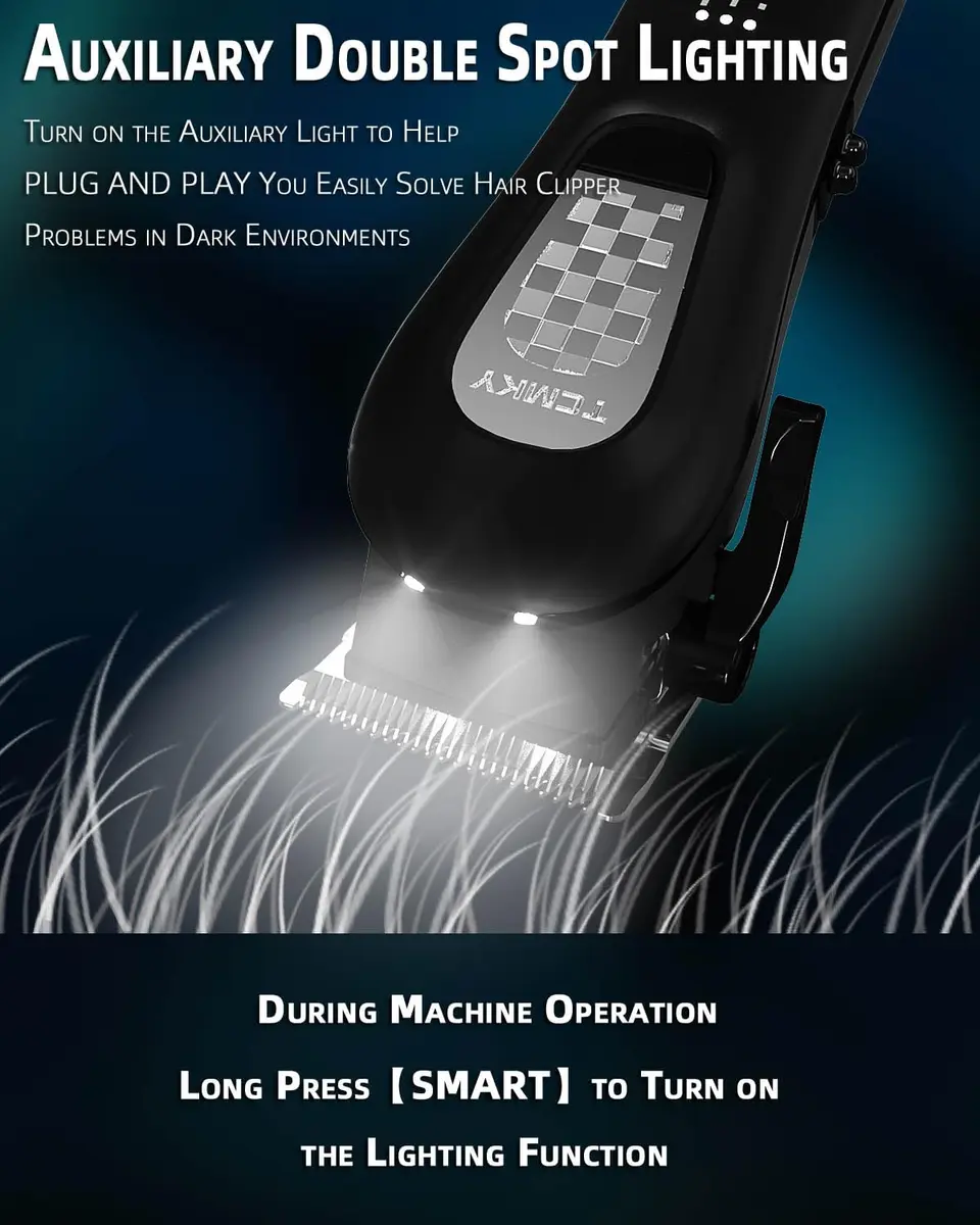 TCMKY Hair Trimmer for Men Cordless & Corded | Powerful Motor, Adjustable Length, Low Noise (70-120 chars) - view 3