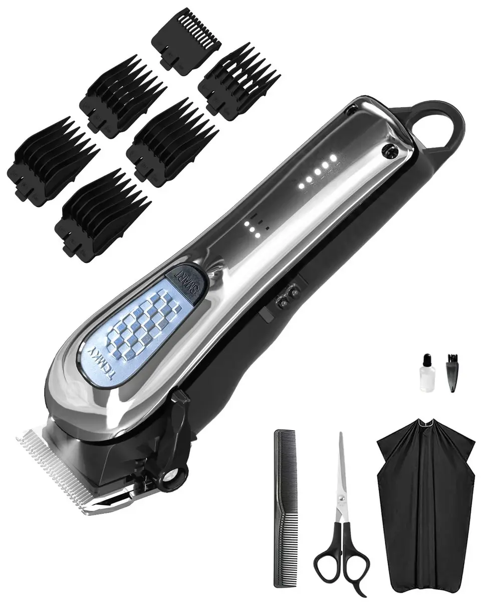 TCMKY Hair Clipper for Men Cordless & Corded | Rechargeable Professional Hair Trimmer Kit in Silvery - main product image
