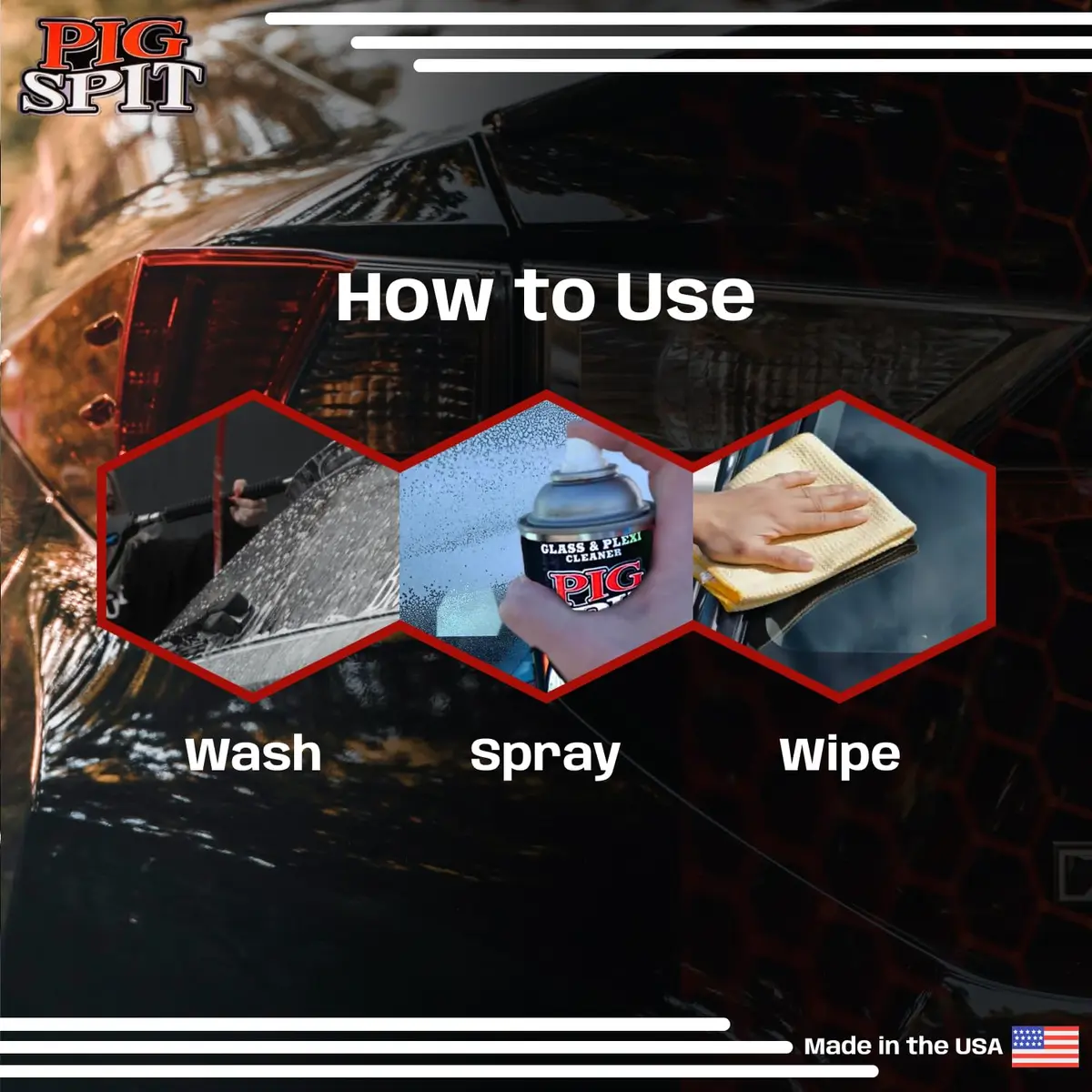Pig Spit Glass and Plexi Cleaner 13 oz. | Streak-Free Automotive & Home Glass Shine - view 6
