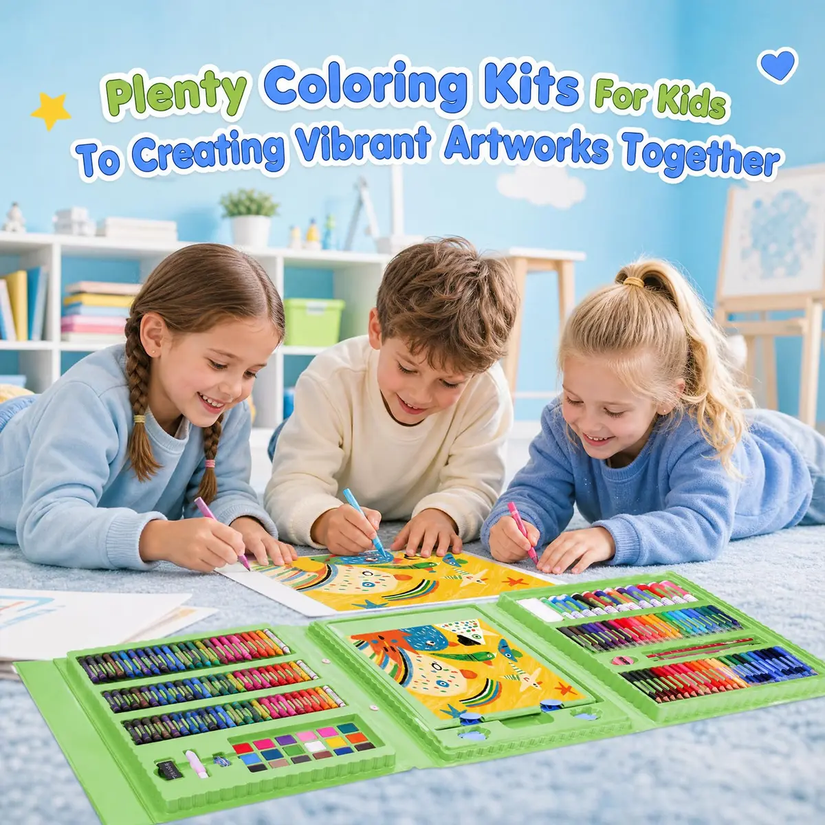 homicozy Dinosaur Art Case Drawing Set 243 PCS | Art Supplies for Kids Ages 4-12 - view 5