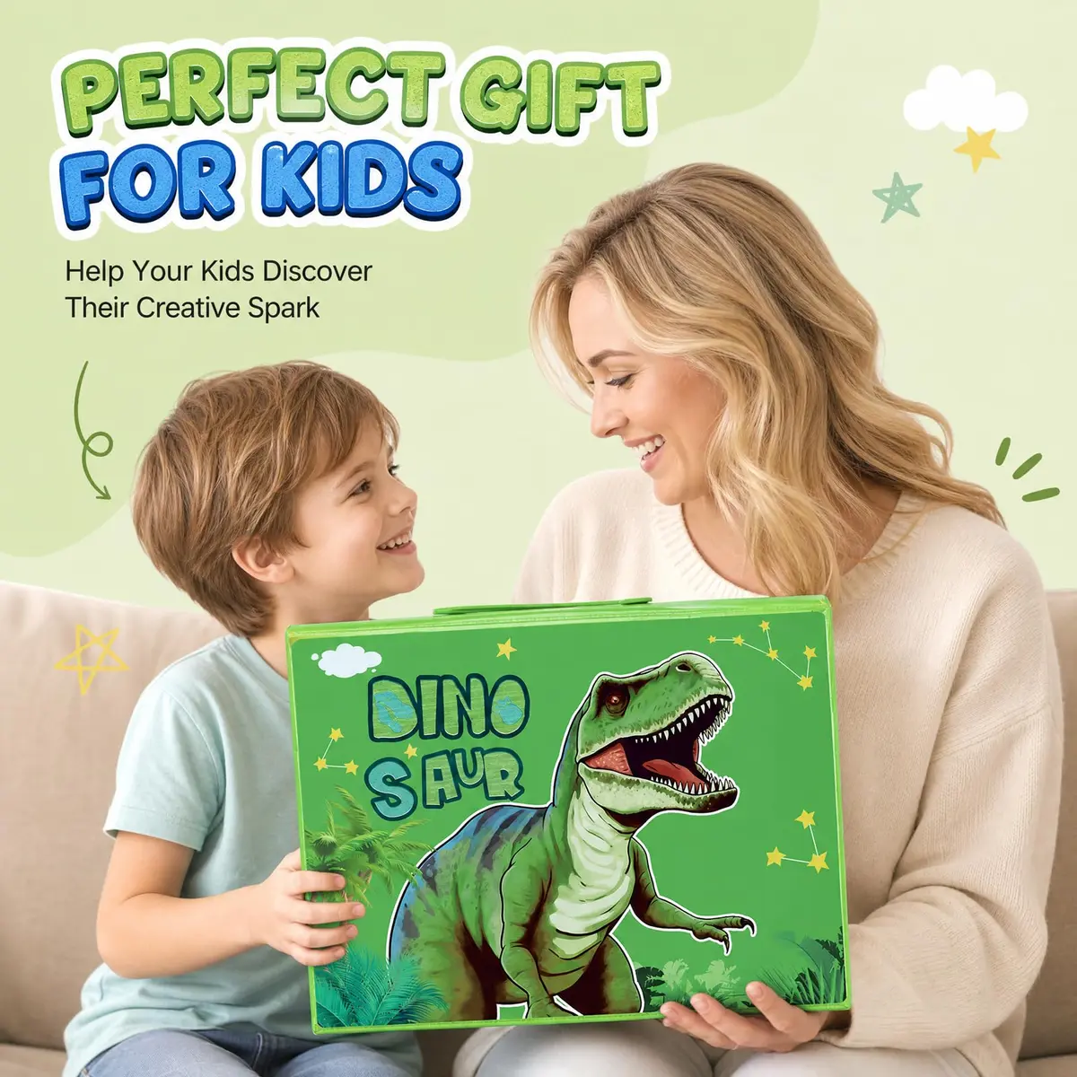 homicozy Dinosaur Art Case Drawing Set 243 PCS | Art Supplies for Kids Ages 4-12 - view 8