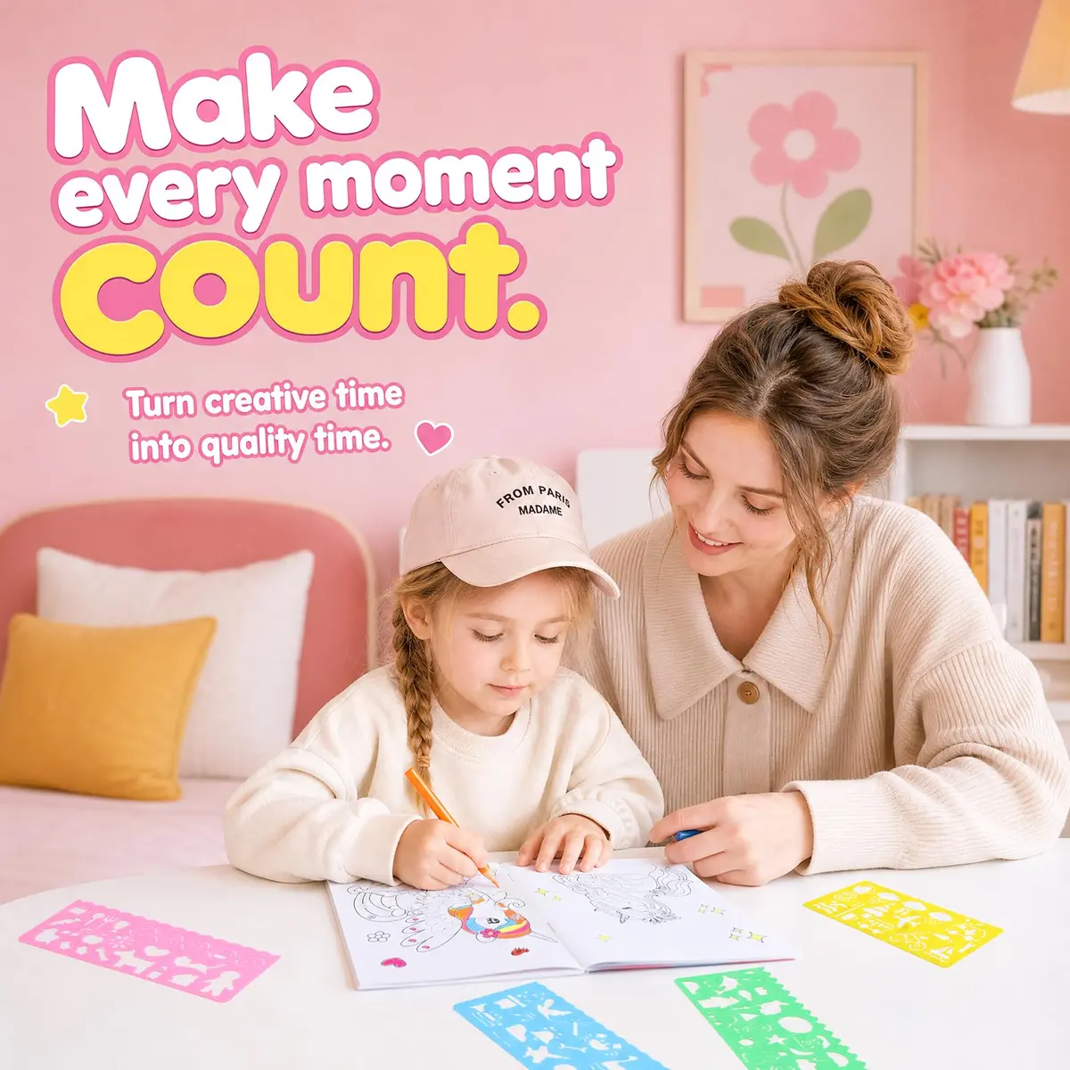 homicozy Unicorn Art Case Drawing Kit for Kids 243 PCS | Includes Easel, Crayons, Pencils, Markers, Coloring Book, Stickers - view 7