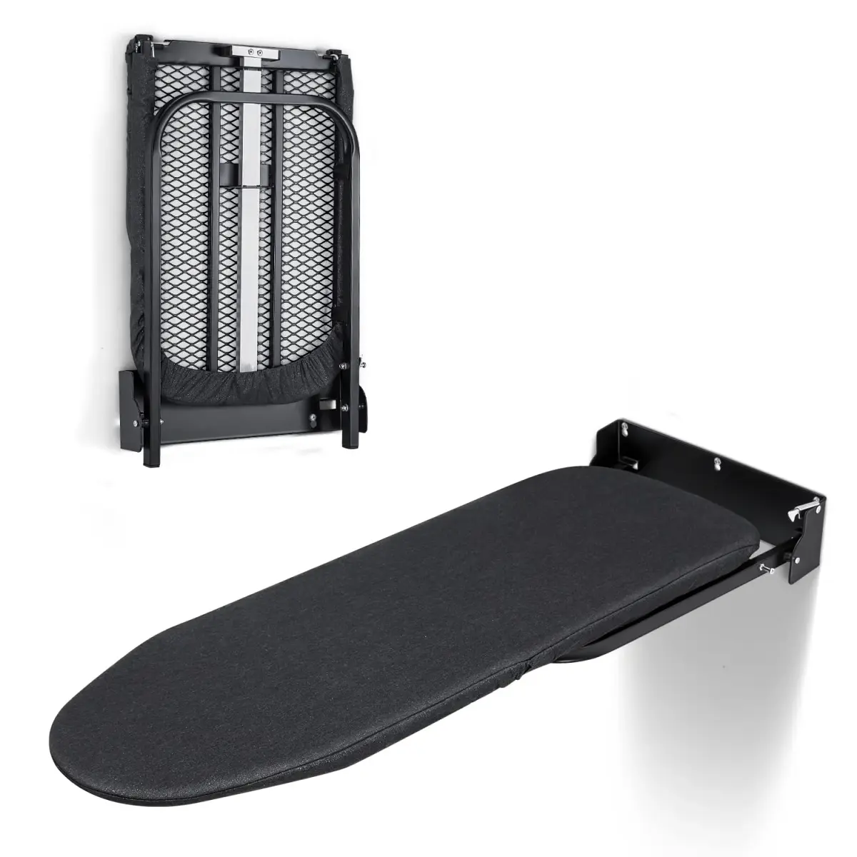 Duwee Wall Mounted Ironing Board with Heat Resistant Cover & Felt Padding 93cm (36") x 32cm (12") | Space-Saving Foldable Design - main product image