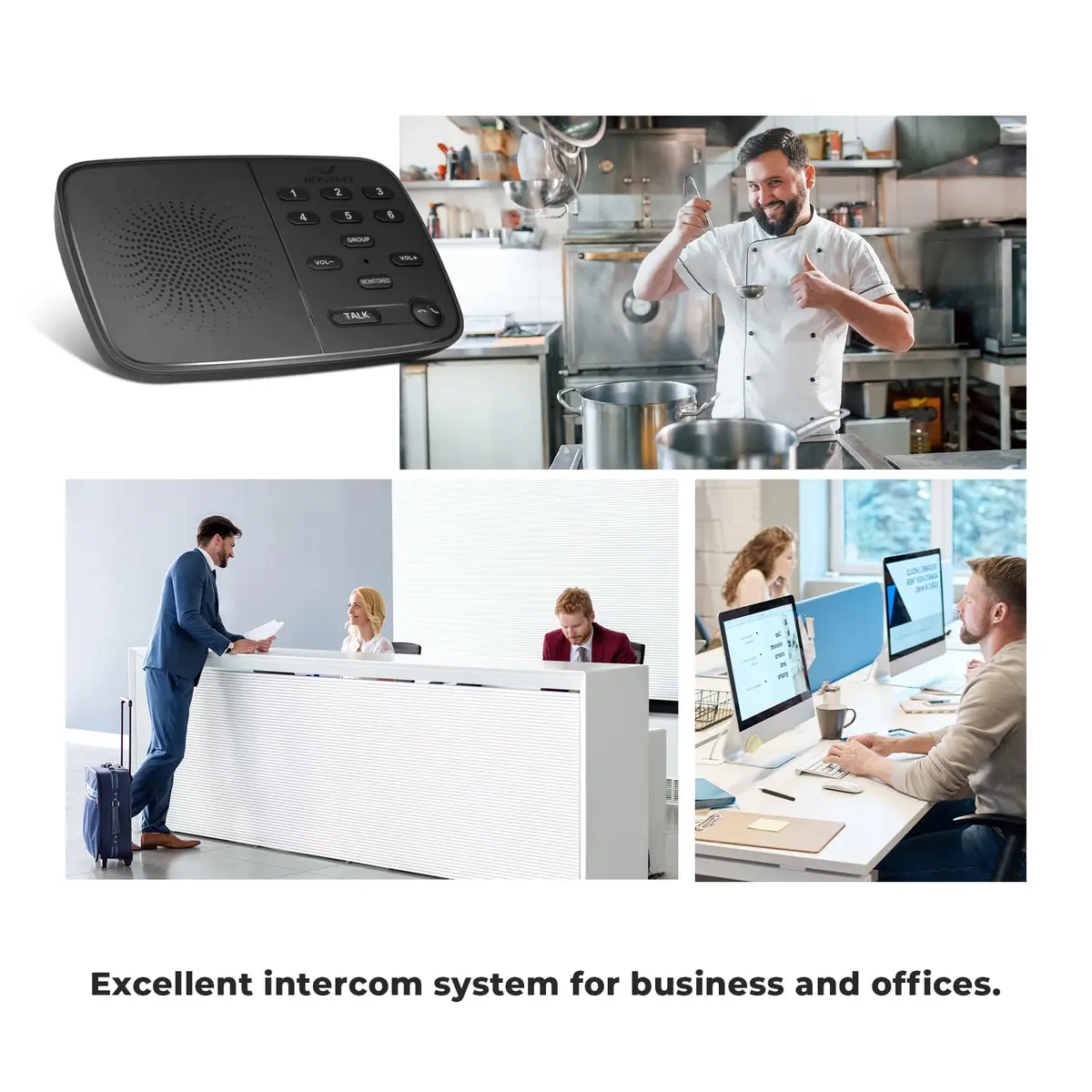 HOSMART UltraSpeak Wireless Intercom System 2 Stations | Long Range 1200 ft, Full Duplex, Easy Setup - view 8