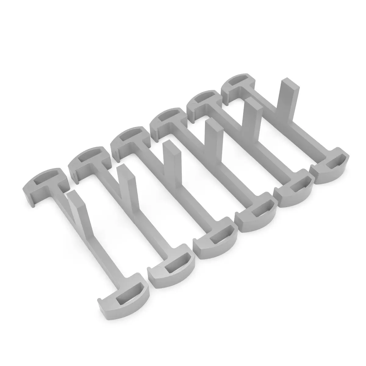 HTOH Grey Plastic Clips for 2-Inch Linear Shower Drain, 6 PCS | Tile Tray Supporter - main product image