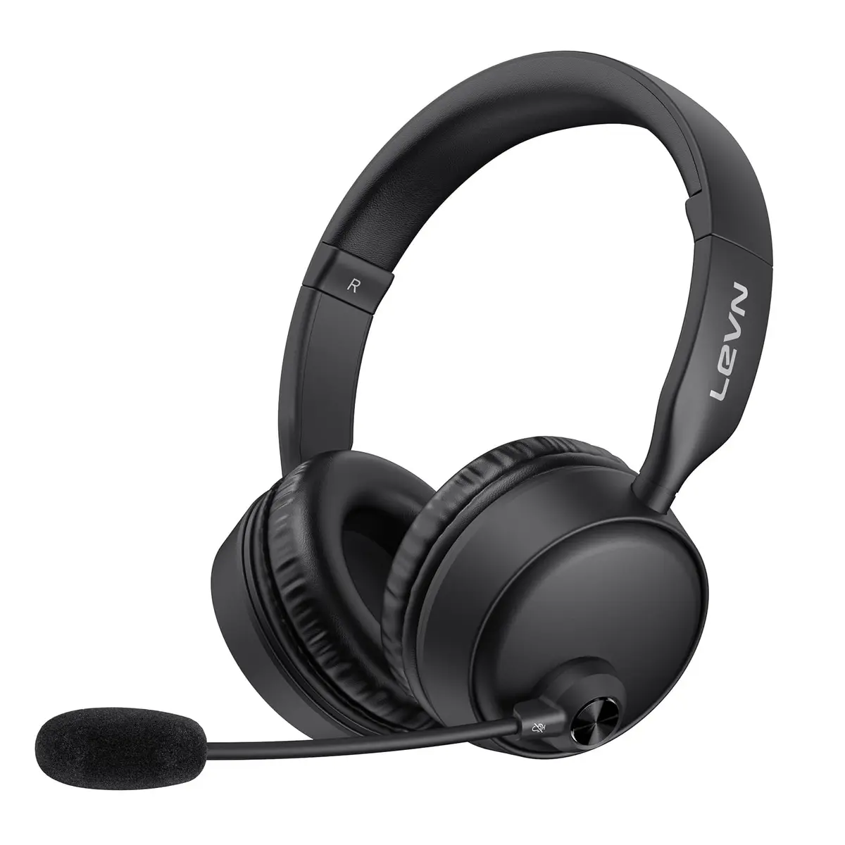 LEVN Wireless Headset with AI Noise Cancelling Mic, Bluetooth 5.3, 60H Battery, Over-Ear Headphones | PC, Laptop, Call Center - main product image
