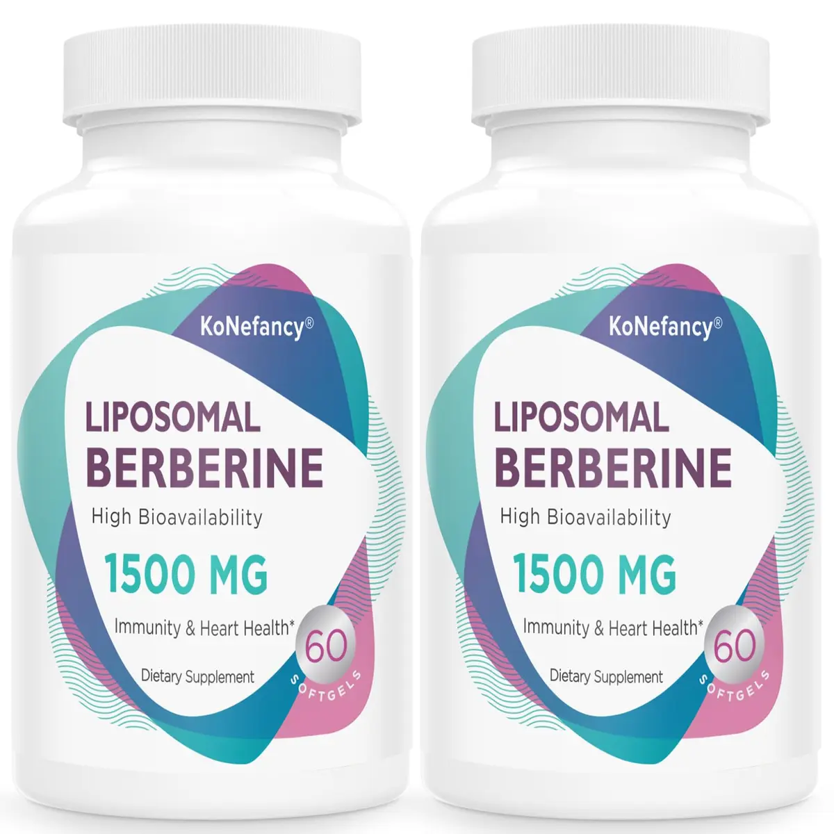 KoNefancy Liposomal Berberine Supplement 1500mg | Third Party Tested, 2 Pack for Enhanced Absorption - main product image