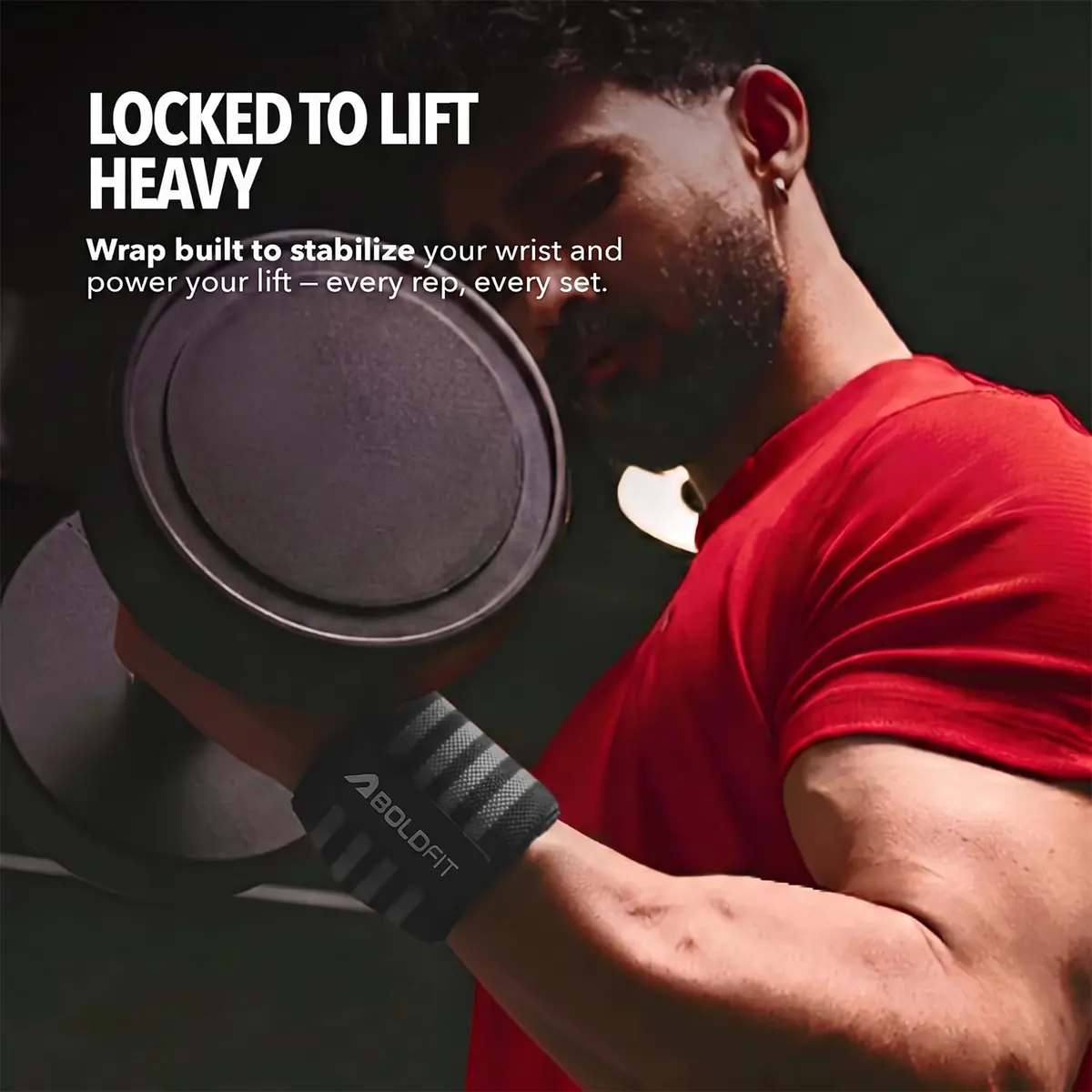 Boldfit Nylon Wrist Support for Men Women with Thumb Straps | Gym & Weightlifting Accessory - view 5