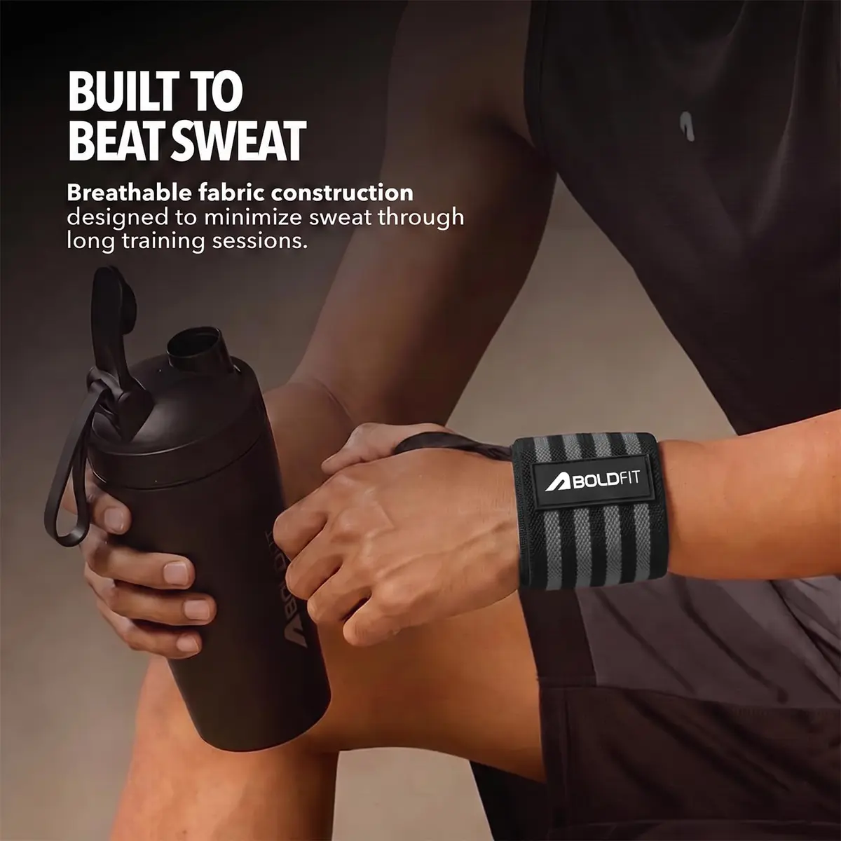 Boldfit Nylon Wrist Support for Men Women with Thumb Straps | Gym & Weightlifting Accessory - view 2