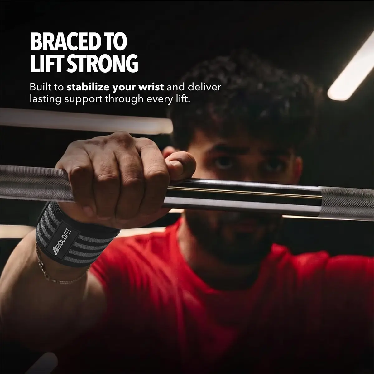 Boldfit Nylon Wrist Support for Men Women with Thumb Straps | Gym & Weightlifting Accessory - view 4