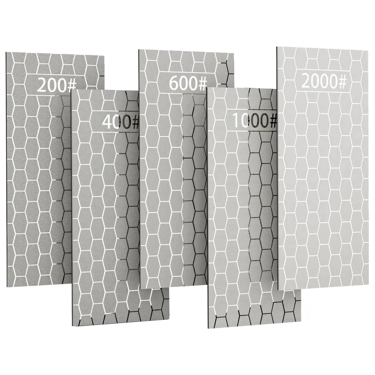 CWOVRS Diamond Sharpening Stones Set 5 PCS (15 cm x 6.3 cm) | Coarse to Fine Grit for All Blades - main product image