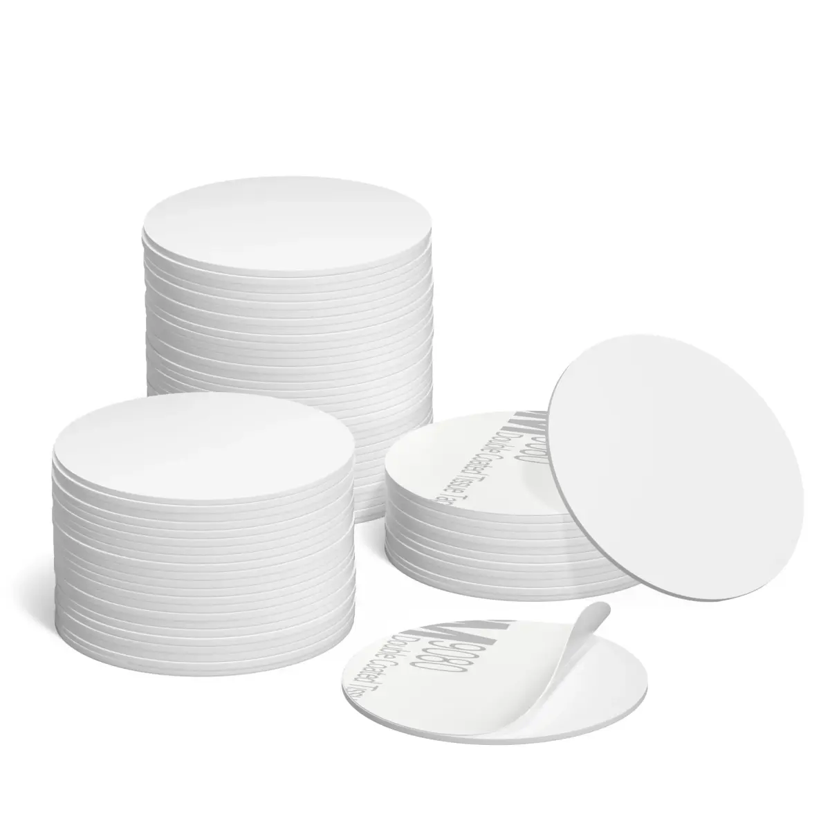 sanpopo NTAG215 NFC Cards with Adhesive, 50 Round Stickers (25mm) | Compatible with TagMo & NFC Phones - main product image