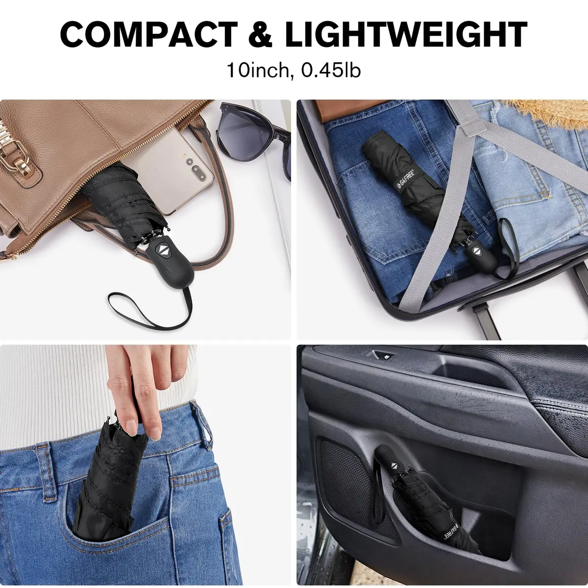 G4Free 40 Inch Travel Compact Umbrella UV Protection Lightweight Waterproof - view 6