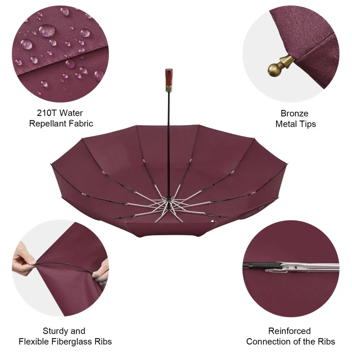 G4Free 54 Inch Large Windproof Golf Umbrella with Double Canopy & Auto Open Close | 124cm (48.8 Inch) Canopy - view 5