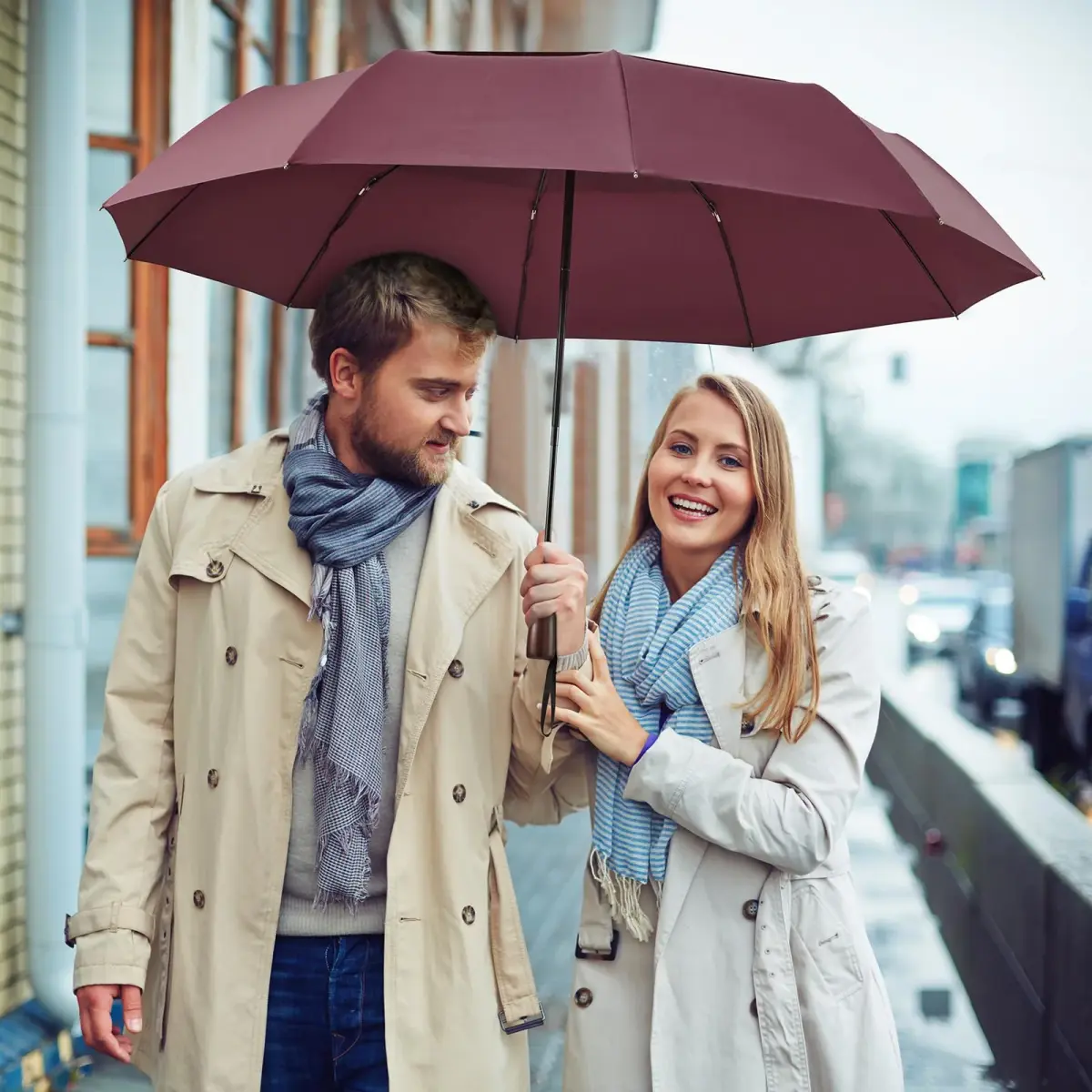 G4Free 54 Inch Large Windproof Golf Umbrella with Double Canopy & Auto Open Close | 124cm (48.8 Inch) Canopy - view 7