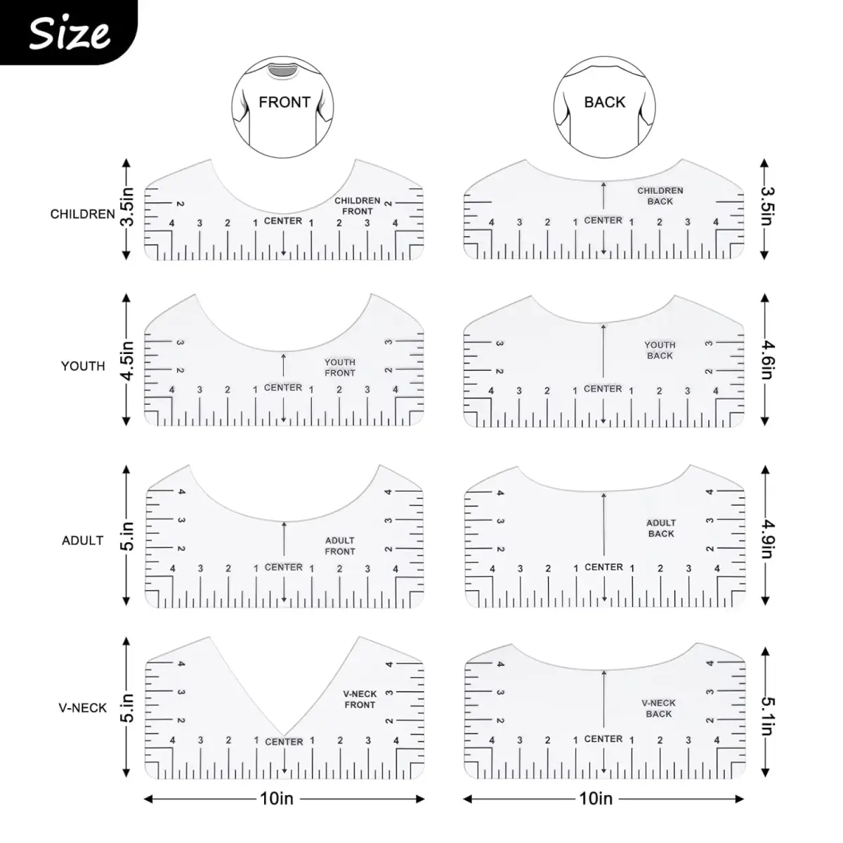 tietoc 18Pcs Sublimation Accessories Kit with Tshirt Alignment Rulers, Teflon Sheets, Heat Tape & Soft Measuring Tape | Value Pack for Heat Press - view 3