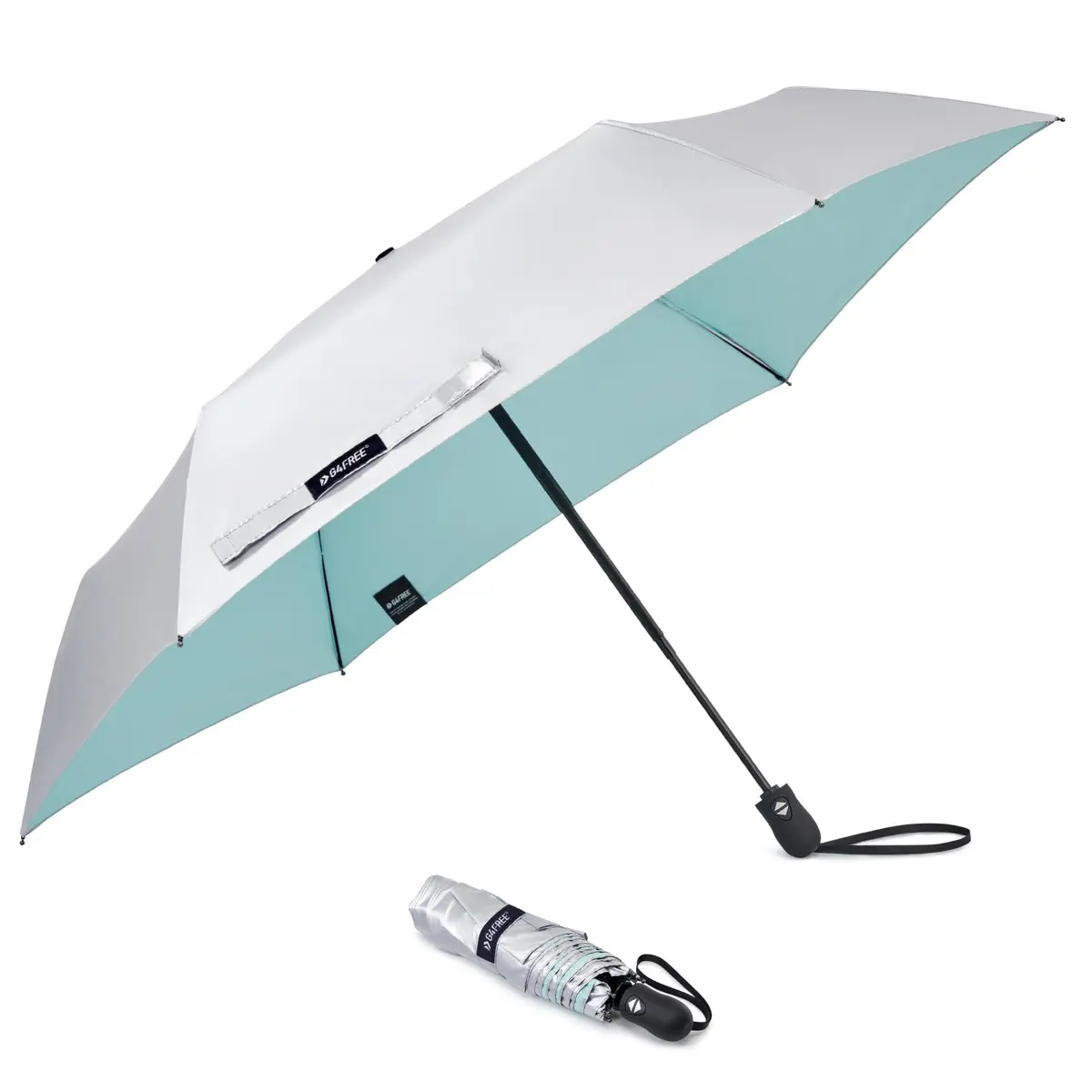 G4Free Compact Automatic Folding Umbrella Lake Blue | UPF 50+ Sun Protection, Lightweight, 40 Inch Canopy - view 8
