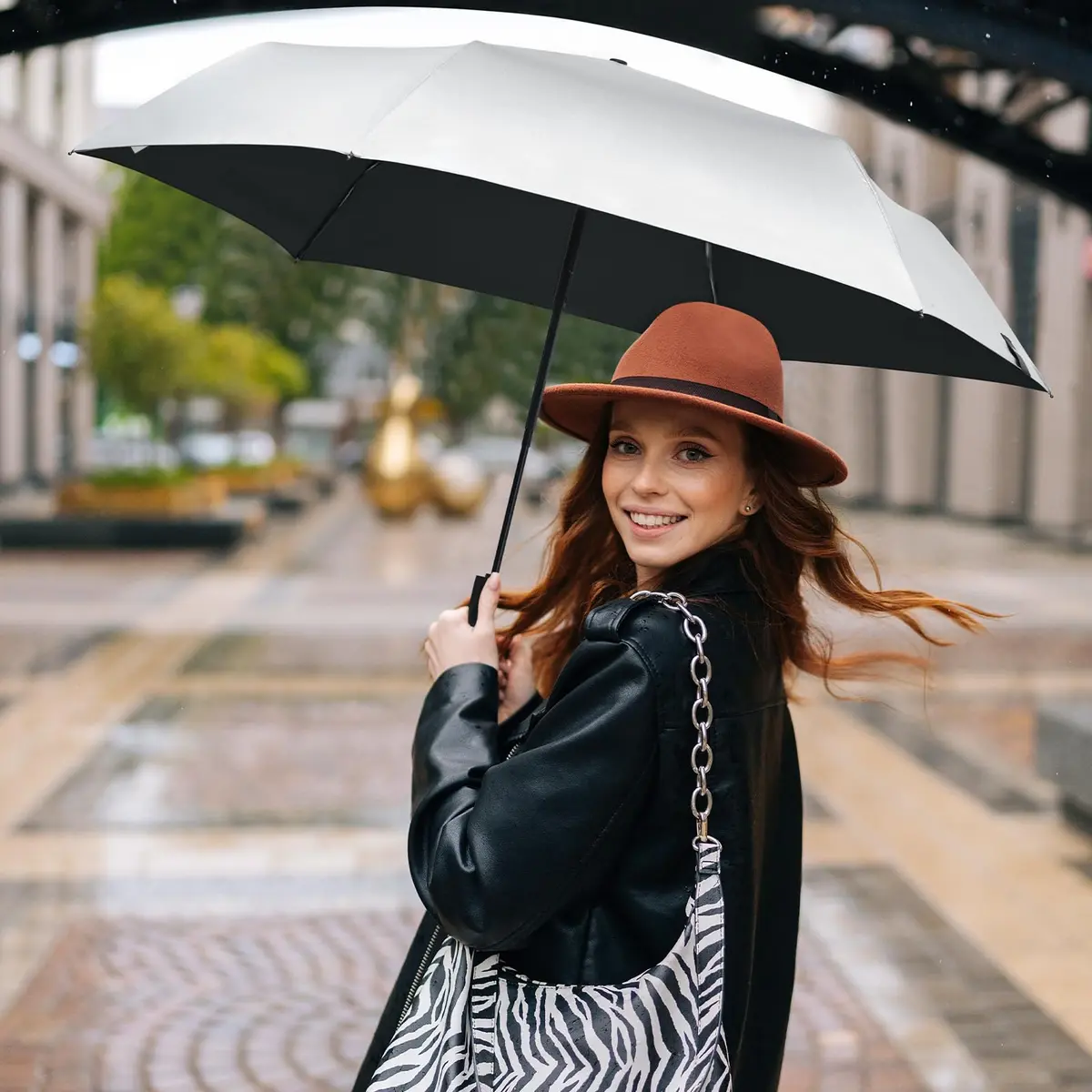 G4Free 40 Inch Compact Folding Umbrella UPF 50+ UV Protection | Lightweight Automatic Open Close - view 7