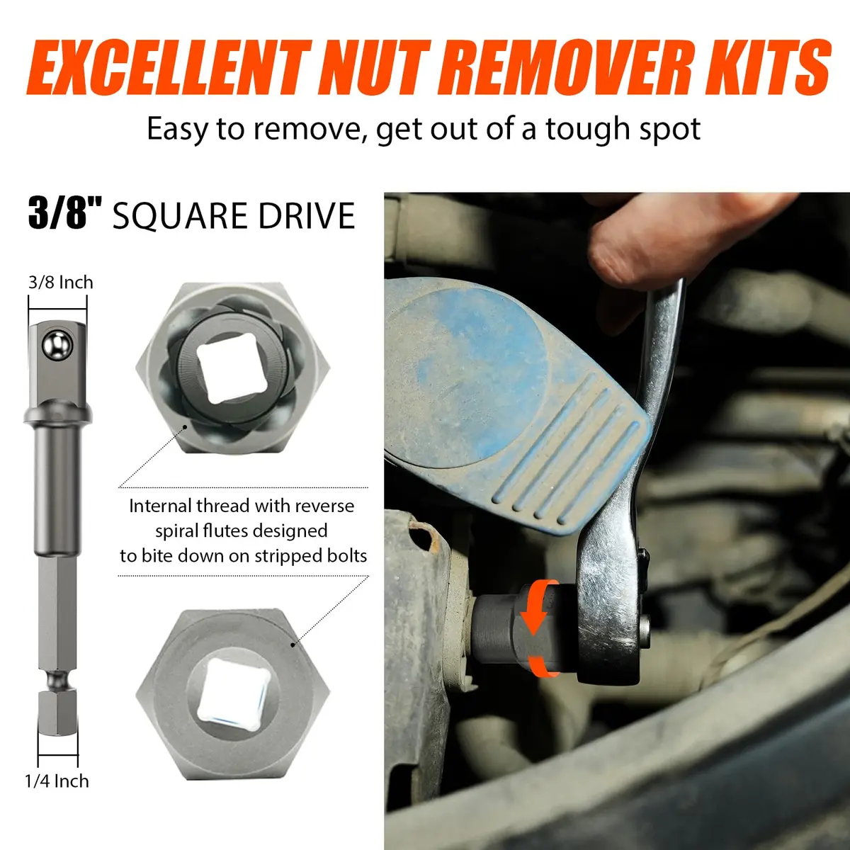 coobeast 26Pcs Bolt Extractor Kit,Left Hand Drill Bit,Easy Out Screw Bolt Extractor | Heavy Duty, Durable & Versatile - view 8
