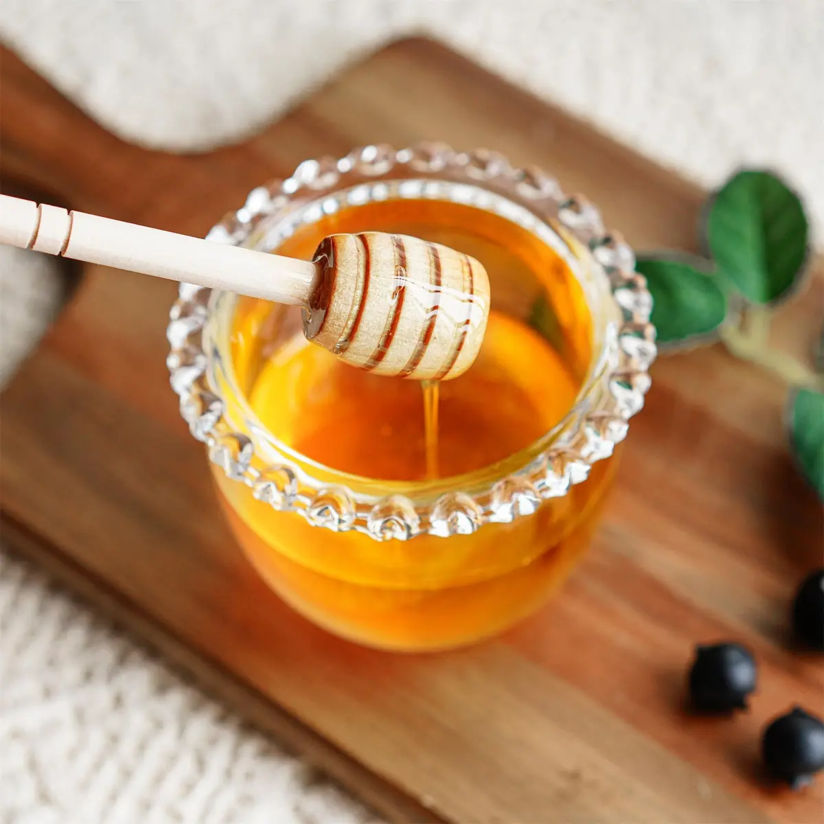 KANPURA 6oz Glass Honey Pot with 2 Dippers | No Drip Honey Dispenser for Kitchen & Gift - view 8