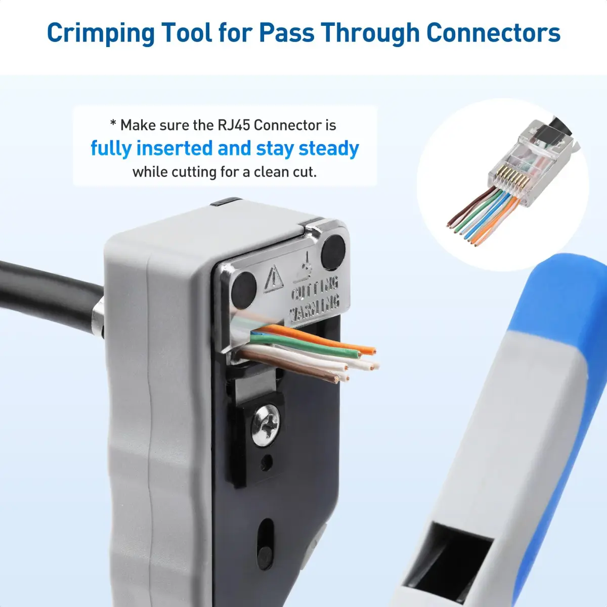 Cable Matters All-In-One Modular Ethernet Crimping Tool Cat 8 | Creates Professional Network Cables - view 3
