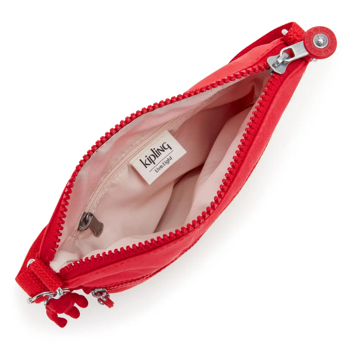 Kipling Women's Keiko Party Pink Crossbody Bag | Lightweight Nylon, Adjustable Strap, Compact & Practical - view 3