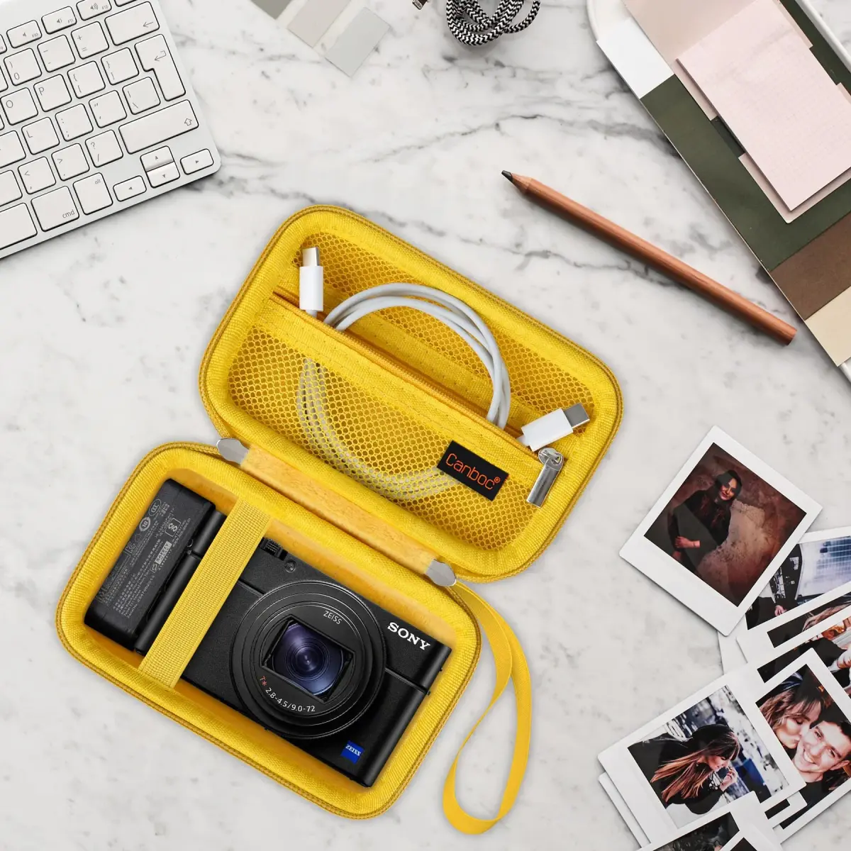 Canboc Yellow Carrying Case for Sony RX100 VII/VI/V Camera | Compact & Portable - view 8