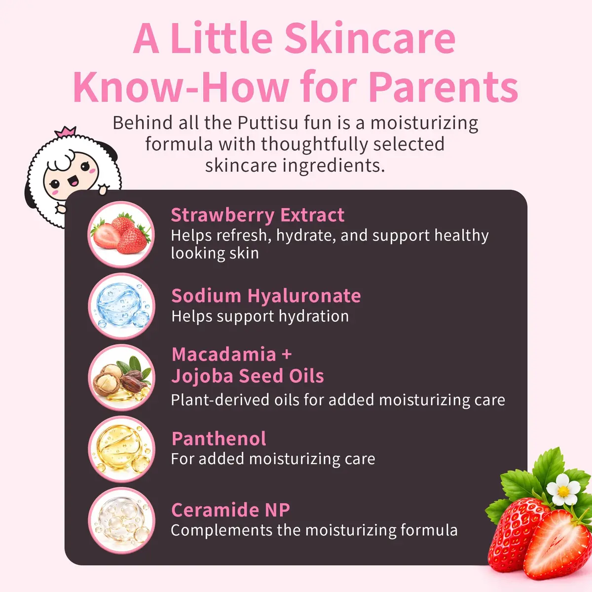 Puttisu Real Fruit Facial Sheet Masks for Kids, Strawberry, 7 Count | Moisturize & Hydrate Skin - view 6
