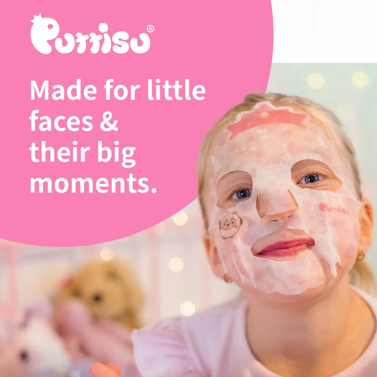 Puttisu Real Fruit Facial Sheet Masks for Kids, Strawberry, 7 Count | Moisturize & Hydrate Skin - view 8