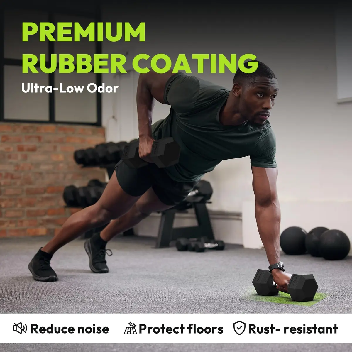 HANDBODE Hex Dumbbell Set of 2, Rubber Encased, 5 lb | Versatile Strength Equipment for Home & Gym - view 5