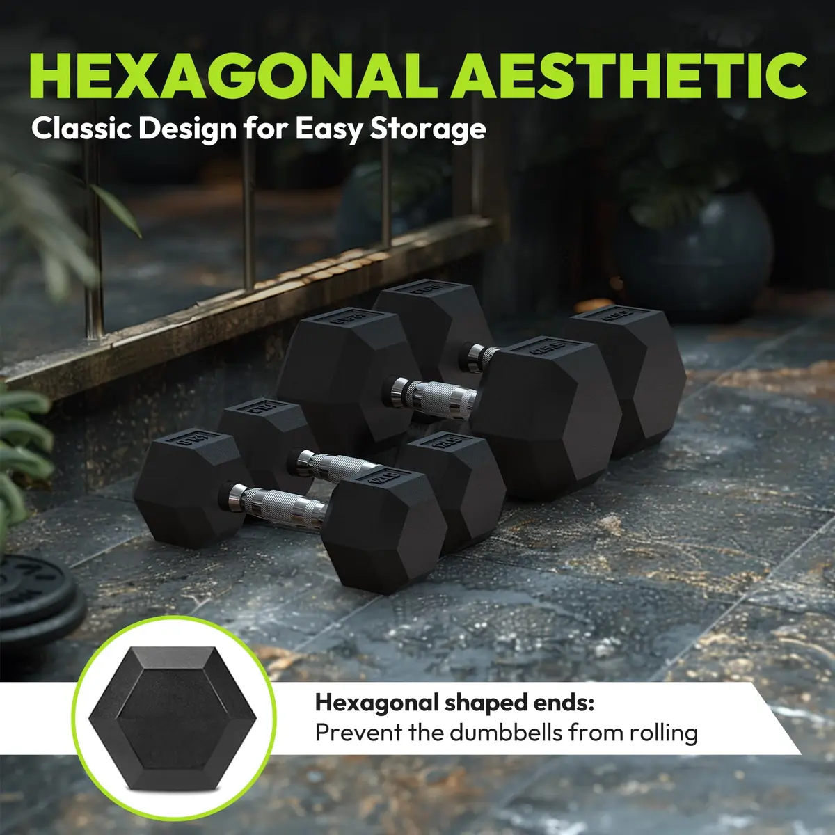 HANDBODE Hex Dumbbell Set of 2, Rubber Encased, 5 lb | Versatile Strength Equipment for Home & Gym - view 9