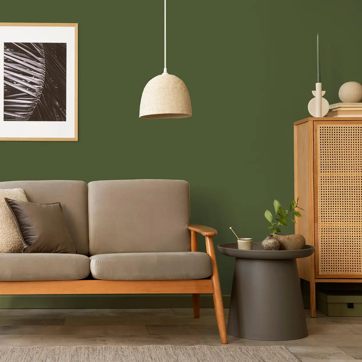 CHIHUT Olive Green Peel and Stick Wallpaper 17.7''x100'' | Self-Adhesive Vinyl Film for Cabinets & Walls - view 7