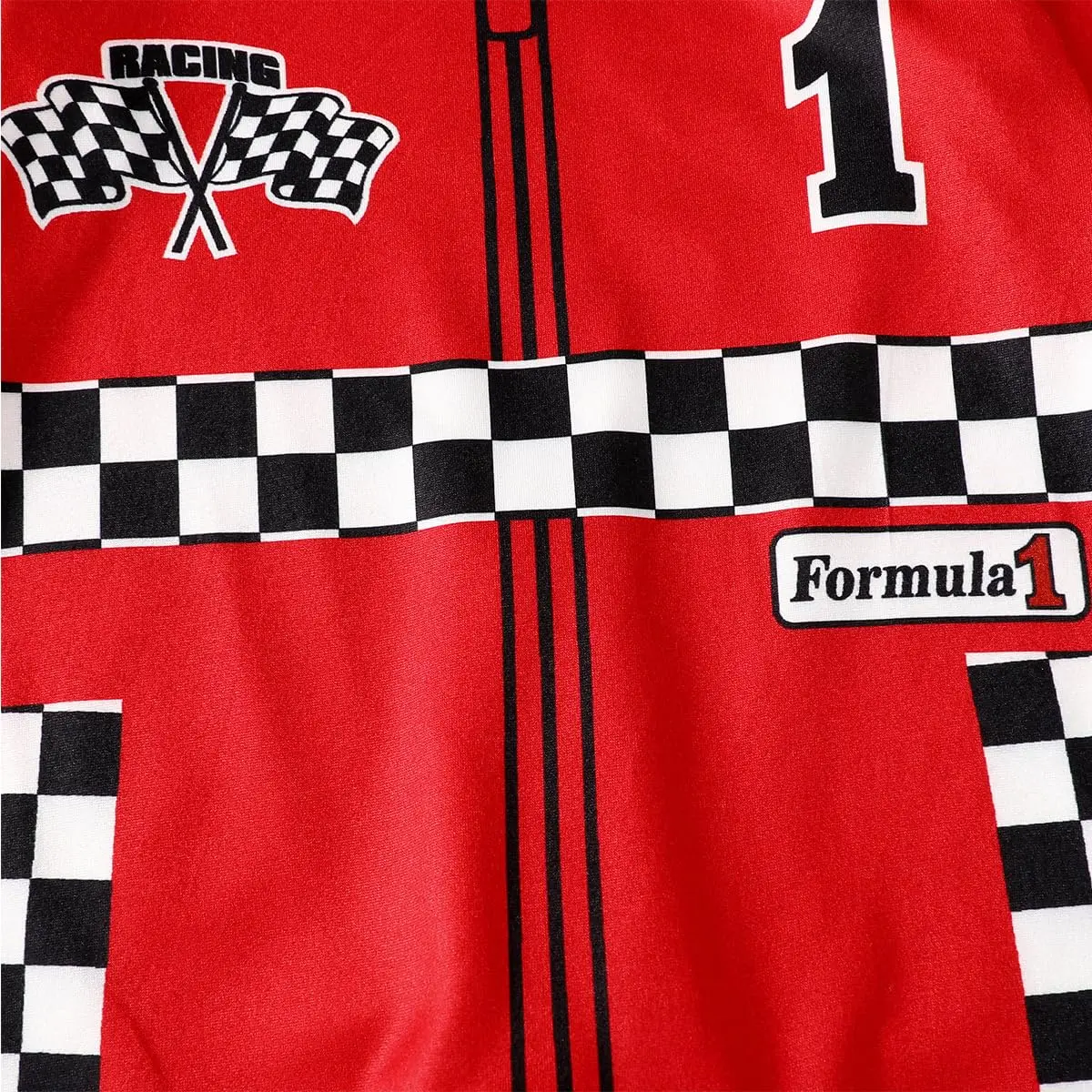 Happidoo Baby Boy Race Car Romper 18-24 Months | First Birthday Outfit with Checkered Pattern - view 4