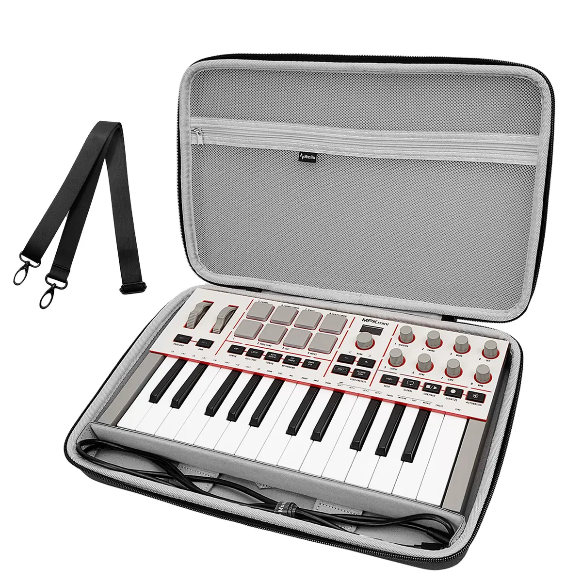 Musiin Premium Velvet Midi Keyboard Case Compatible with Arturia MiniLab 3 | Custom-fit, Rugged & Soft Velvet Lining (70-120 chars) - view 2