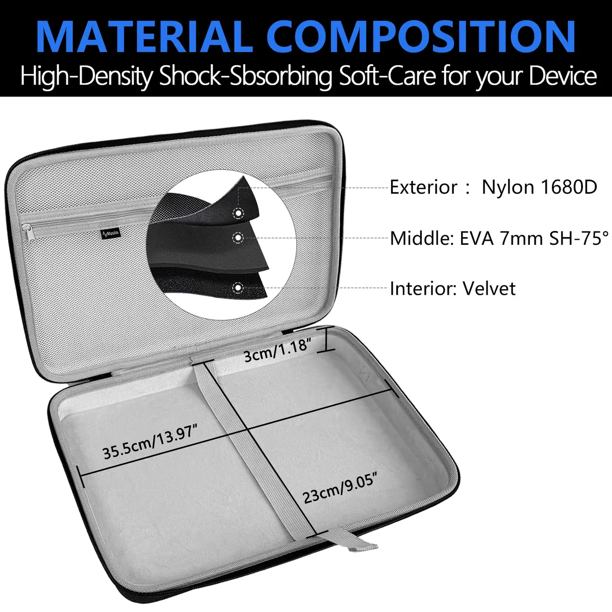 Musiin Premium Velvet Midi Keyboard Case Compatible with Arturia MiniLab 3 | Custom-fit, Rugged & Soft Velvet Lining (70-120 chars) - view 4
