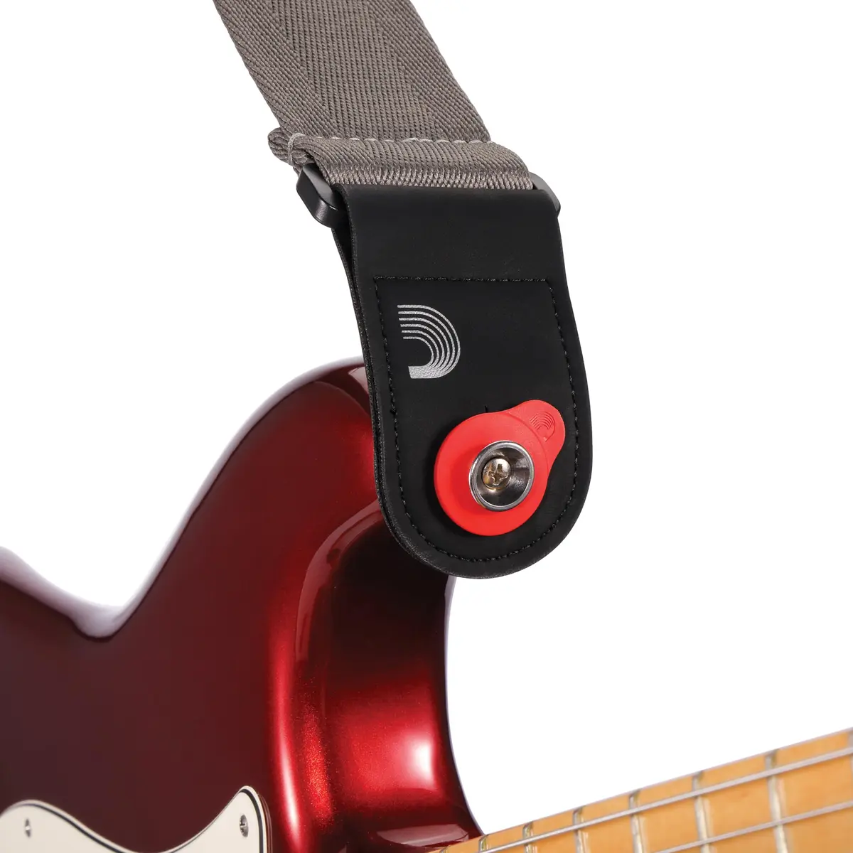 D'Addario Flex Lock Strap Blocks Red Set of 4 | Secure Guitar Strap Protection - view 2