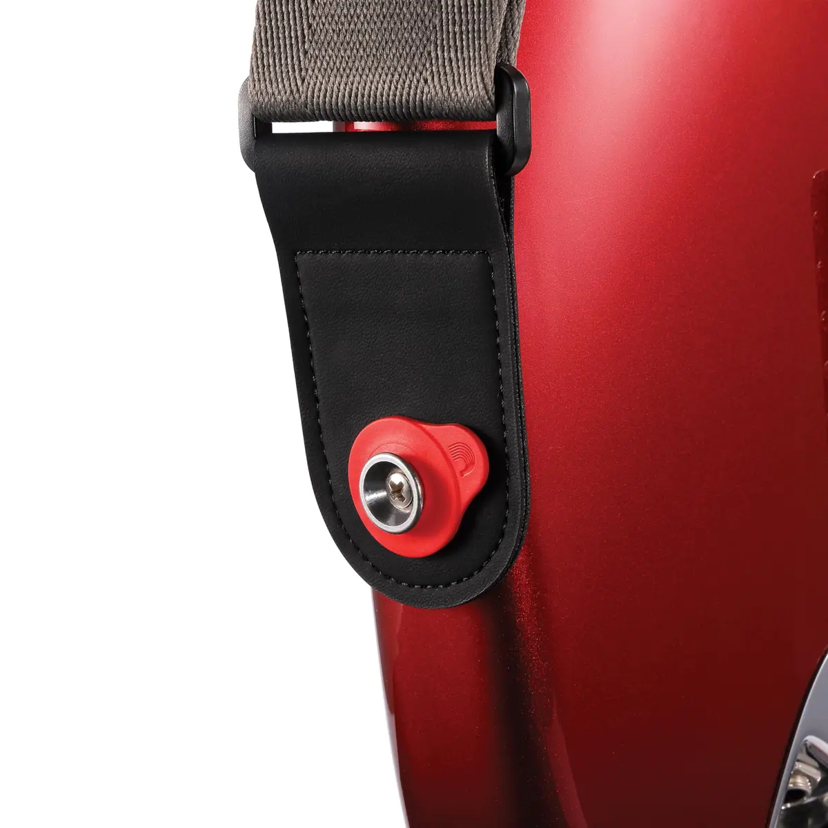 D'Addario Flex Lock Strap Blocks Red Set of 4 | Secure Guitar Strap Protection - view 3