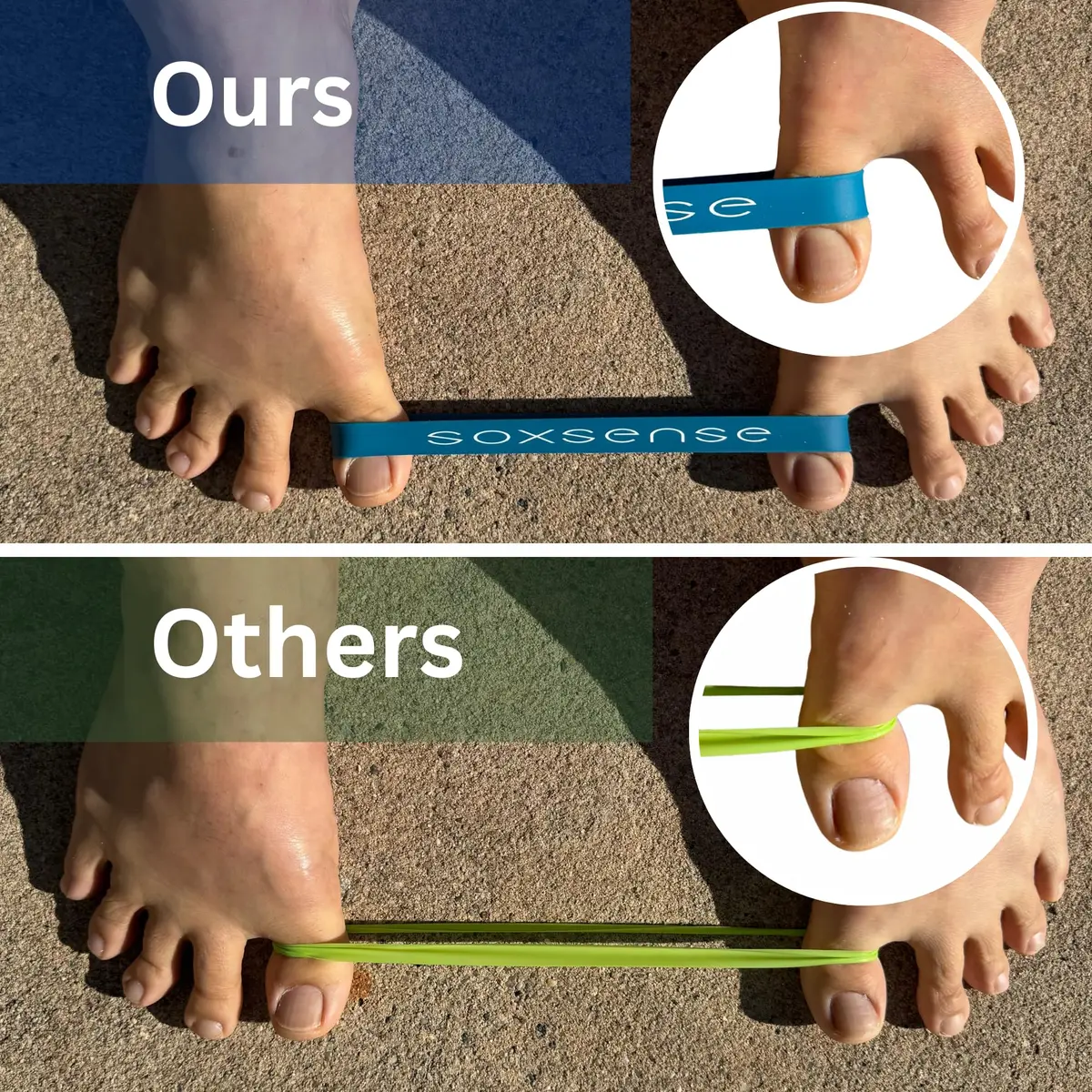 ss soxsense Toe Stretcher Bands 2-Piece Set | Foot Exercise Resistance Bands for Toe Alignment - view 5