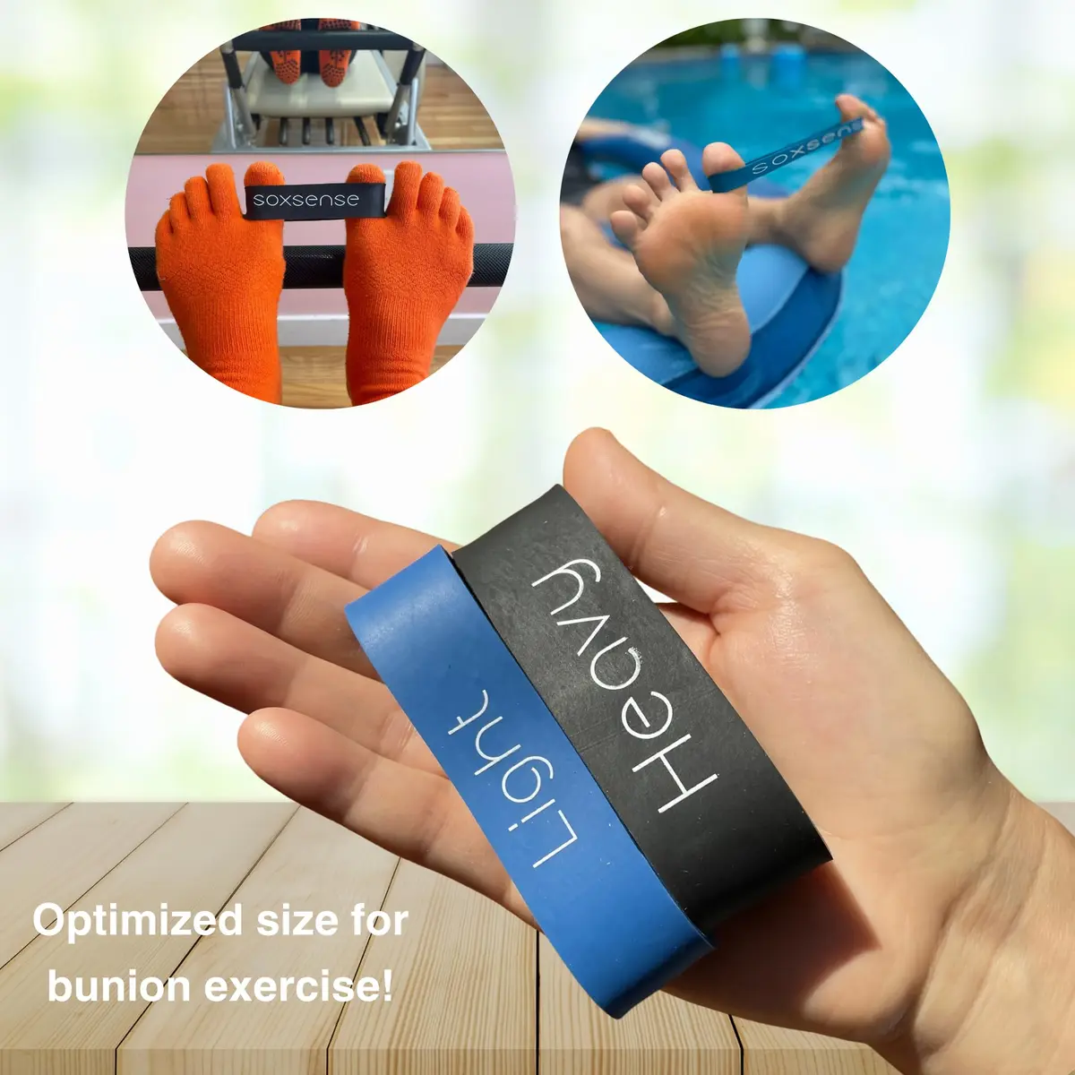 ss soxsense Toe Stretcher Bands 2-Piece Set | Foot Exercise Resistance Bands for Toe Alignment - view 6