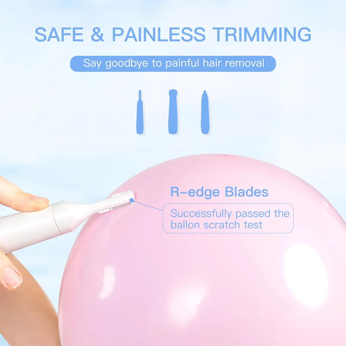 HEBECA Nose Hair Trimmer for Women and Men, 3-in-1 Electric Facial Hair Removal, Rechargeable, Waterproof, Portable, Face & Ear Razor (FT3001) | Hypoallergenic Stainless Steel - view 4