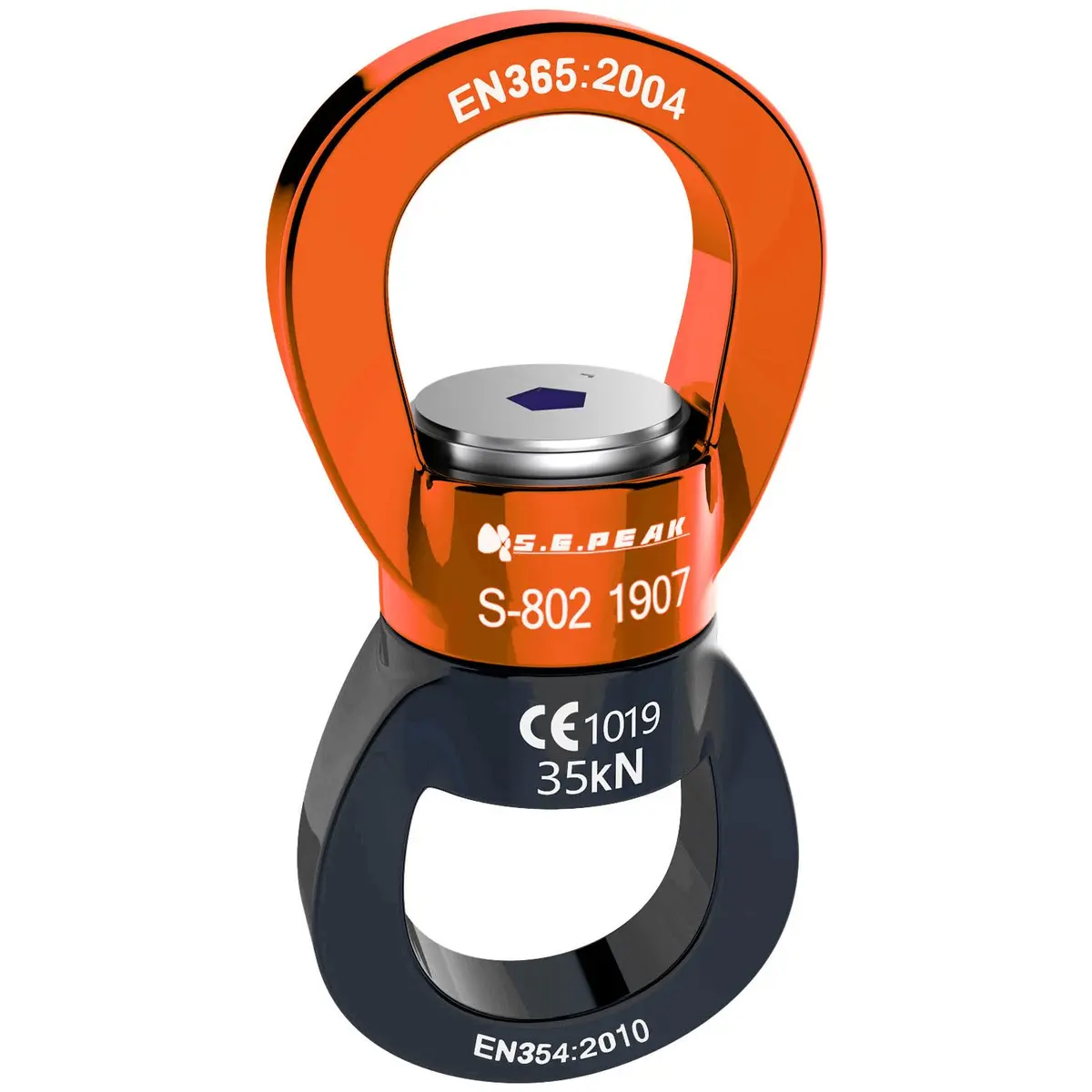 PROND 35kN Swing Swivel Rotational Device with Carabiner, 73g (2.58oz) | Heavy Duty for Tree Swings, Aerial Silks, Hammocks - view 2