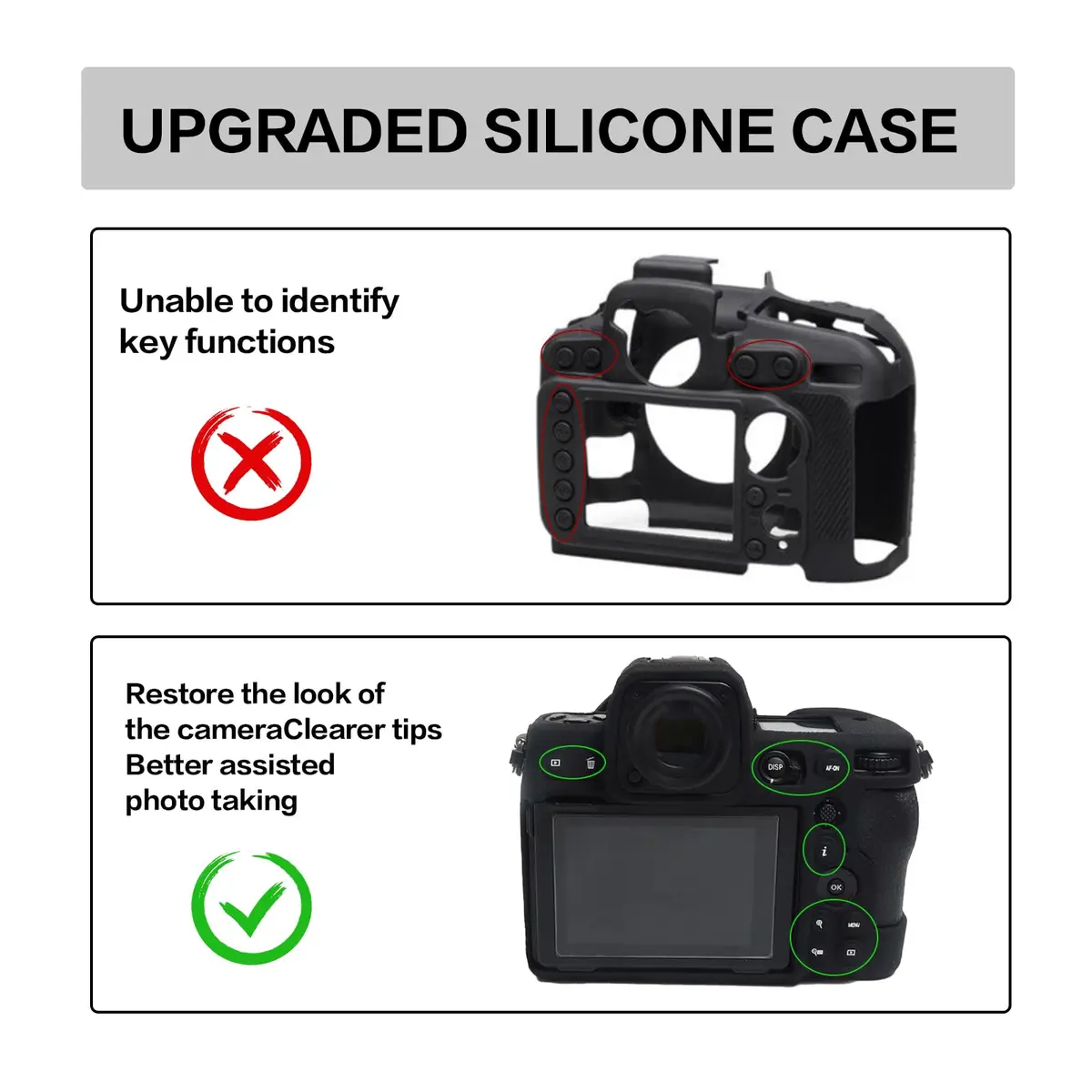 Easy Hood Z8 Camera Case Black | Soft Silicone Protective Cover for Nikon Z8 - view 2