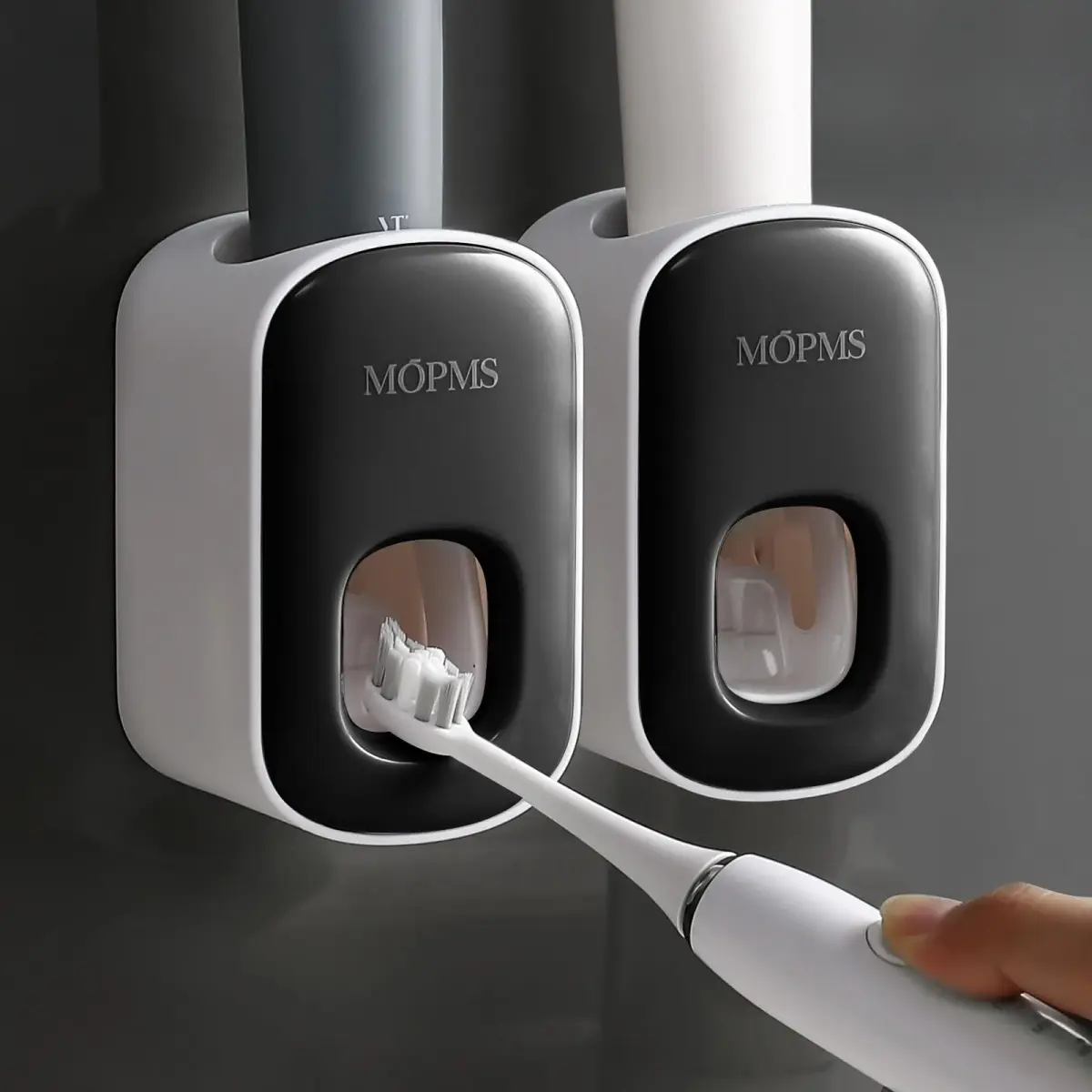 MOPMS Automatic Toothpaste Dispenser 2-Pack | Hands-Free Wall Mount for Kids & Adults - main product image