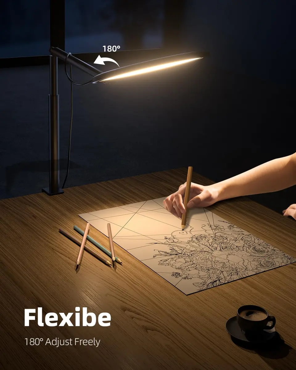 Weilisi 10.2" Desk Ring Light with Stand, 360° Rotate, USB Powered, Adjustable Brightness & Color, for Home Office & Content Creation - view 3