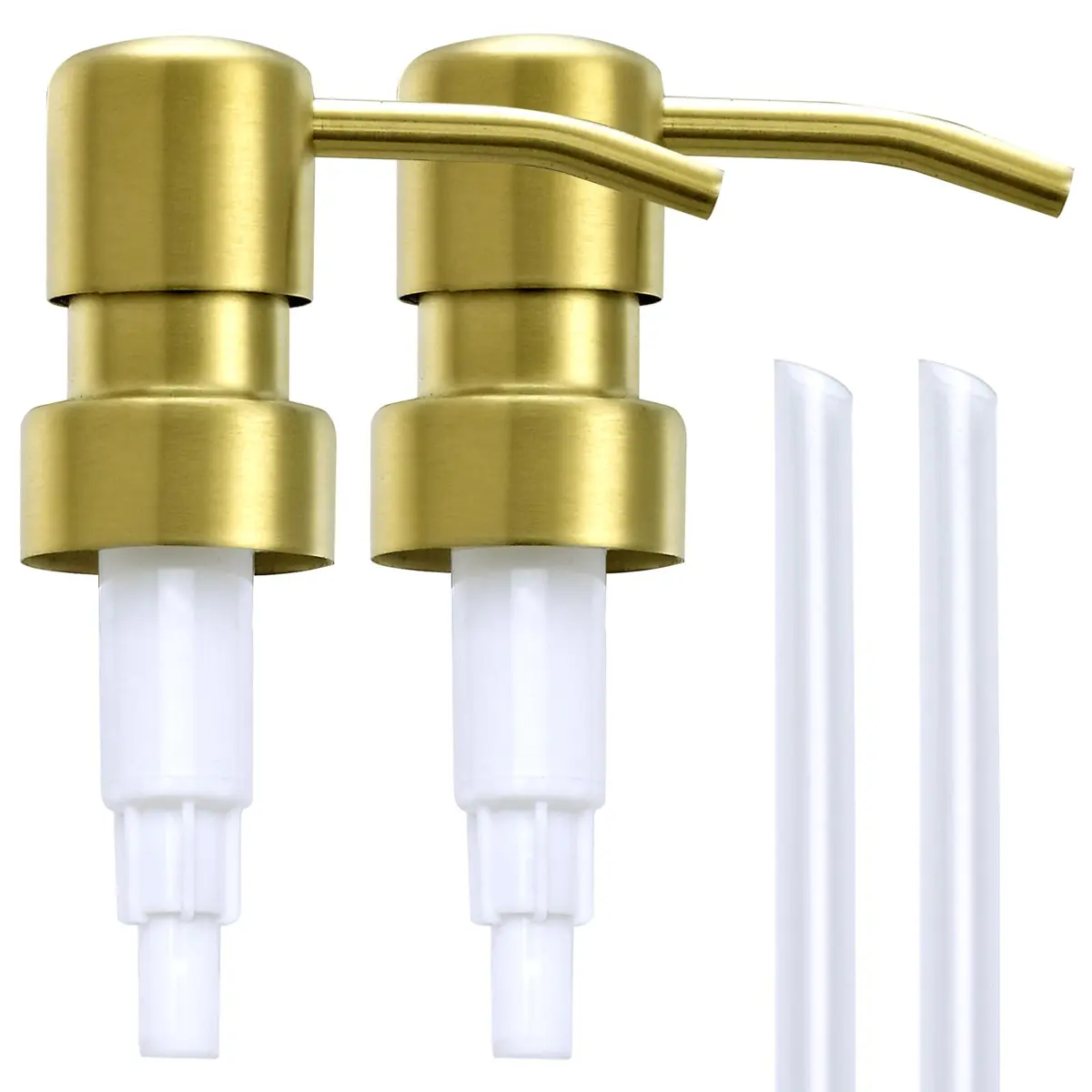 AUNRGO Gold Soap Dispenser Pump Replacement - Brushed Finish 304 Stainless Steel | Heavy Duty & Leak-Free (70-120 chars) - main product image