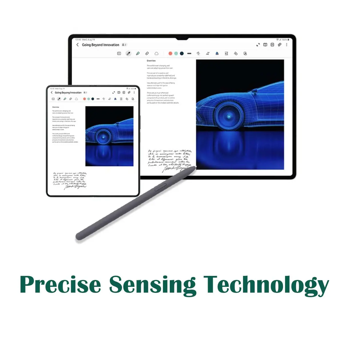 CaoXiong Grey Input Pen for Samsung Galaxy Tab S9 FE/S9 FE+ | 4096 Pressure Levels, Precise Control - view 5