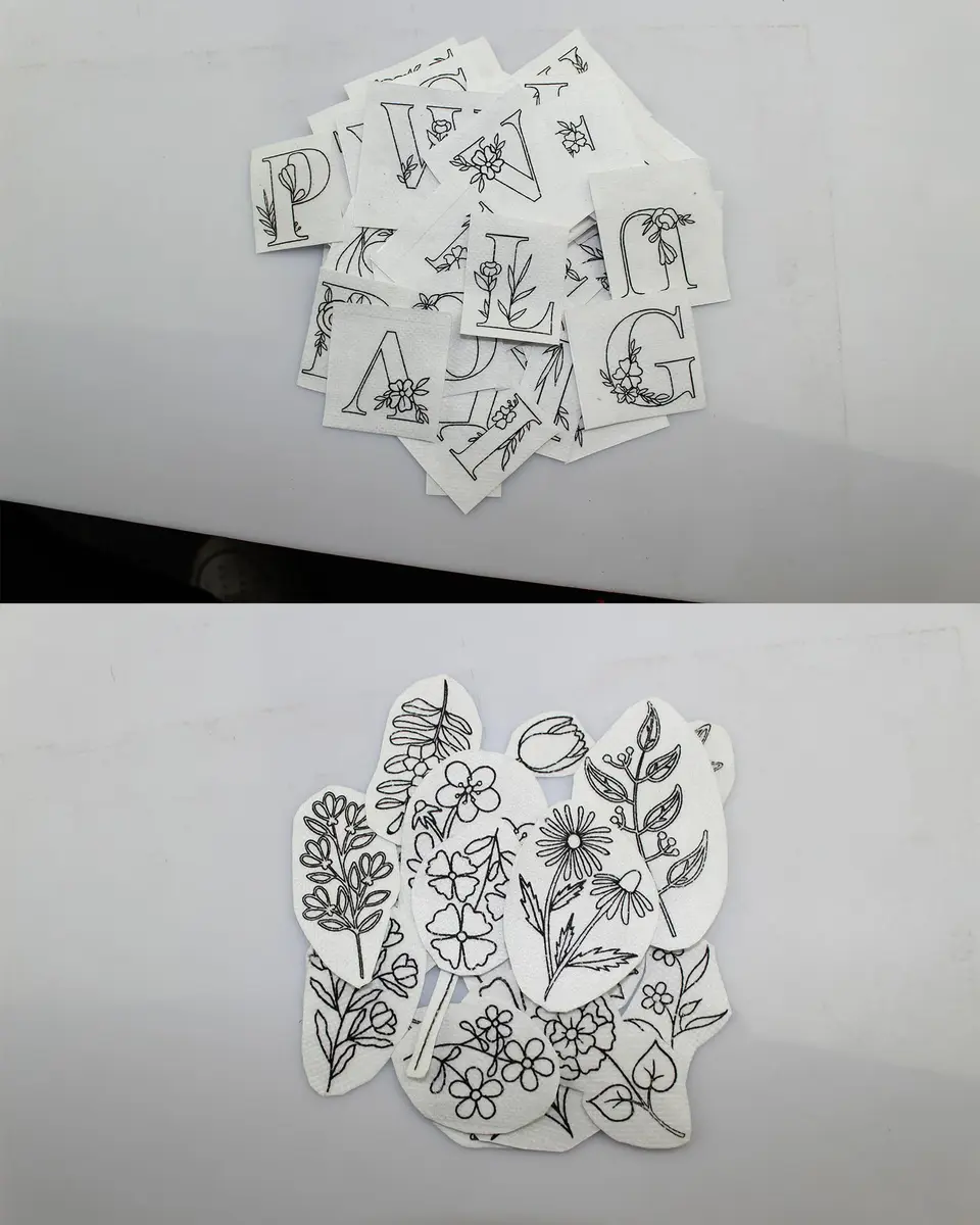 YUYUZSEN Water Soluble Hand Sewing Stabilizers 102pcs | Wash Away Embroidery Paper for Beginners - view 6